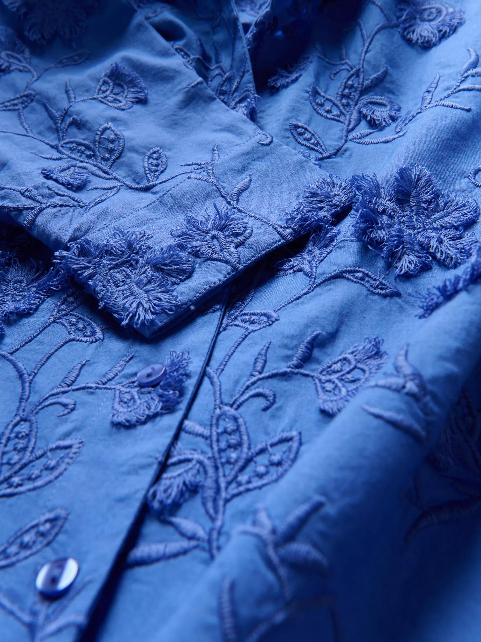 Blue Shirt With Embroidery, , large image number 9