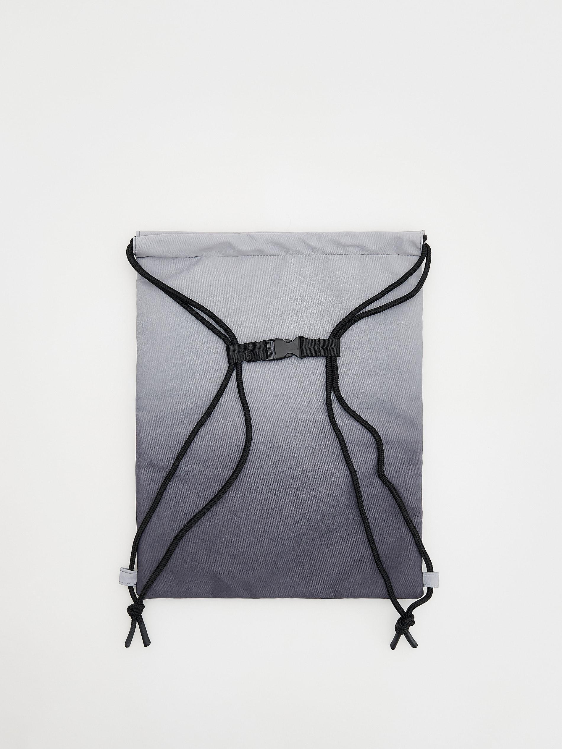 Grey Drawstring Bag, Grey, large image number 3