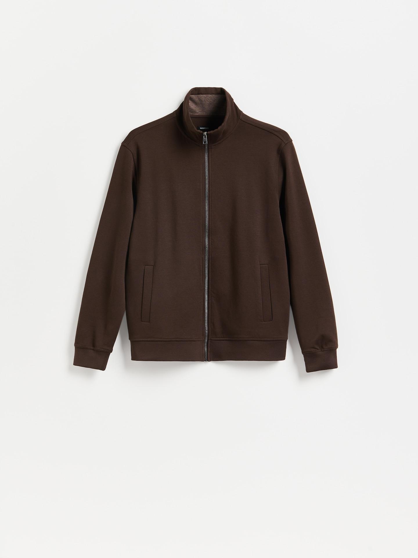 Brown Mercerised Cotton Sweatshirt, Brown, large image number 4