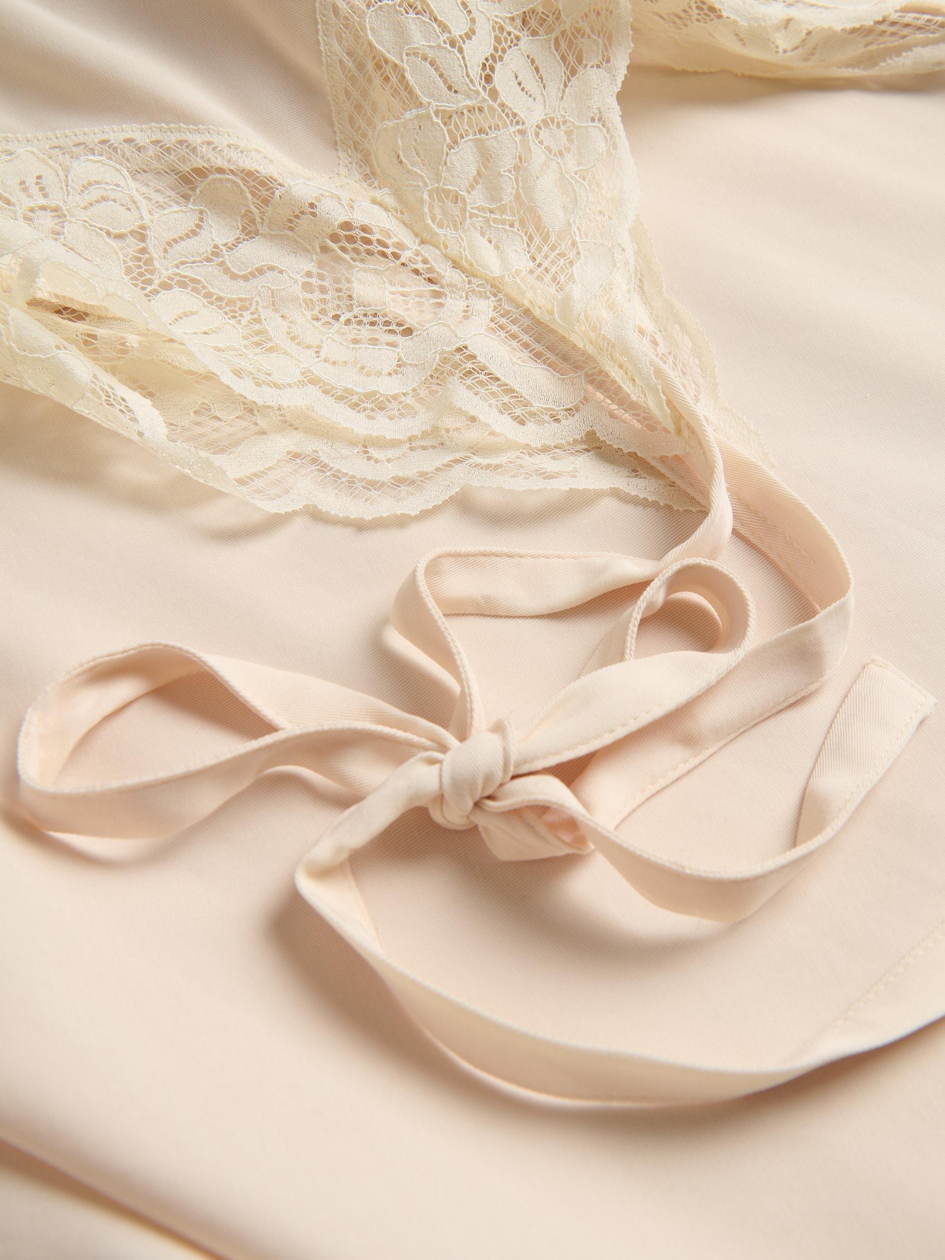 Beige Dress With Lace Detailing, , large image number 1