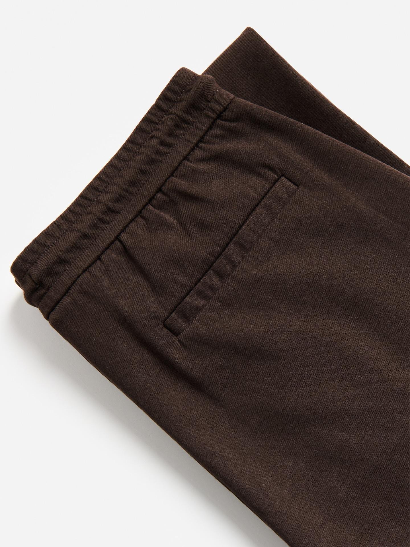 Brown Slim Trousers In Mercerised Cotton, Brown, large image number 5