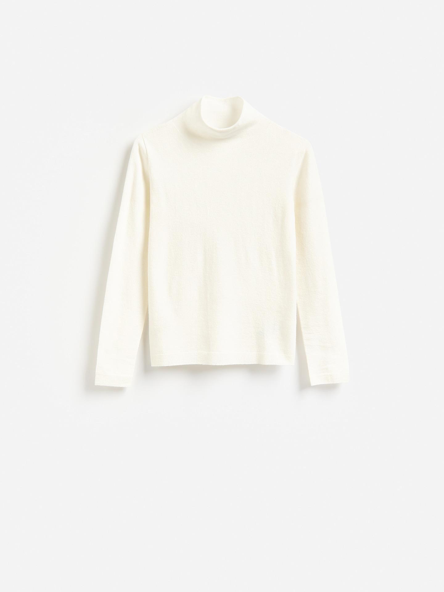 Beige Jumper With Wool Blend, Ivory, large image number 3