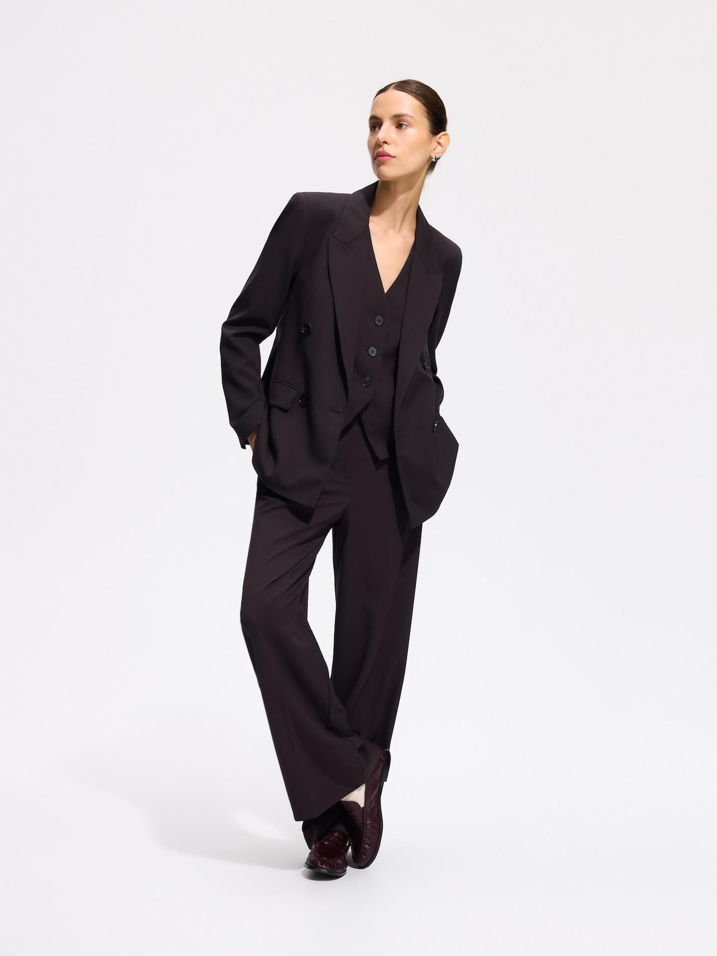 Brown Double-Breasted Jacket, Brown, medium