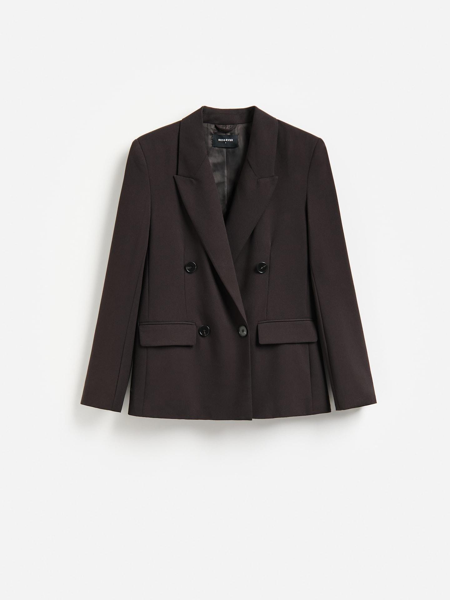 Brown Double-Breasted Jacket, Brown, large image number 3