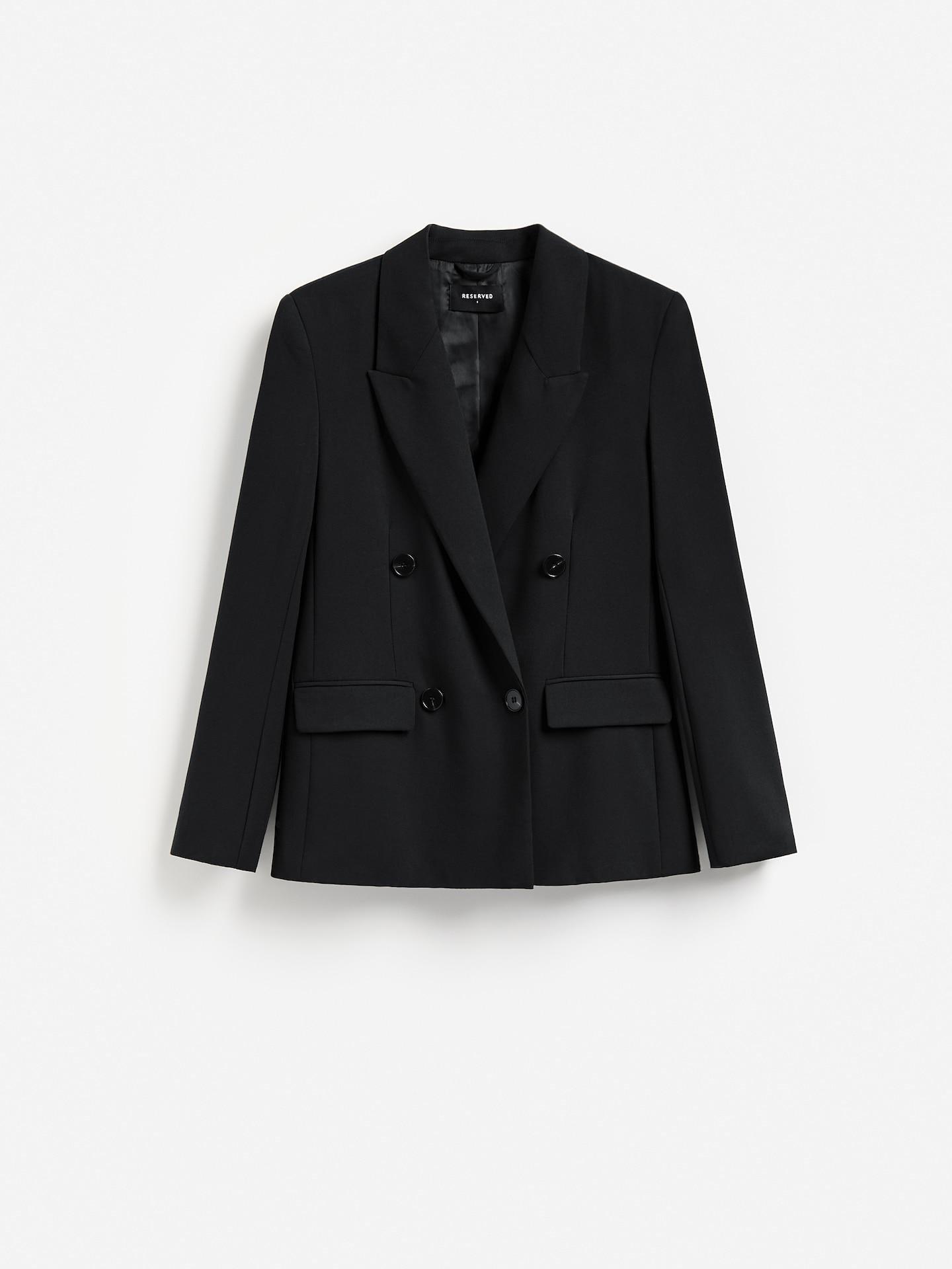 Black Double-Breasted Jacket, Black, large image number 3