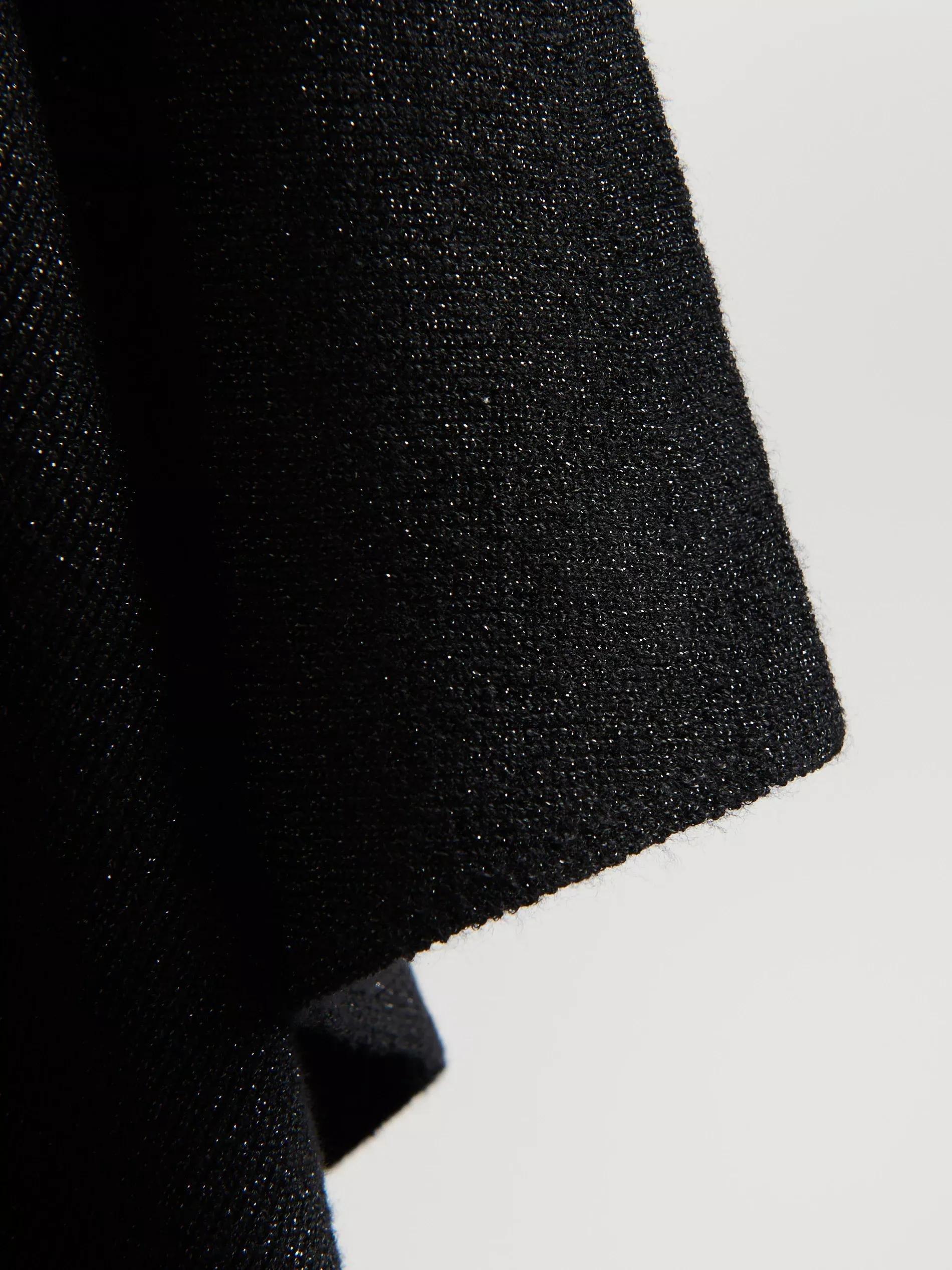 Black Sweater With Asymmetrical Bottom, 7401_99L, large image number 5