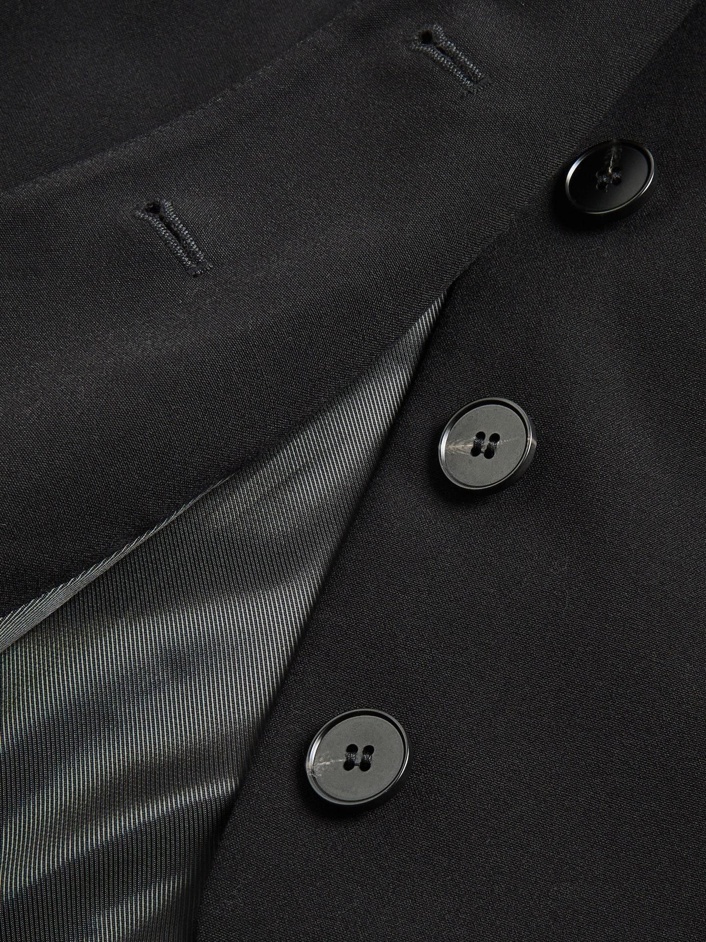 Black Viscose Blend Vest, Black, large image number 4