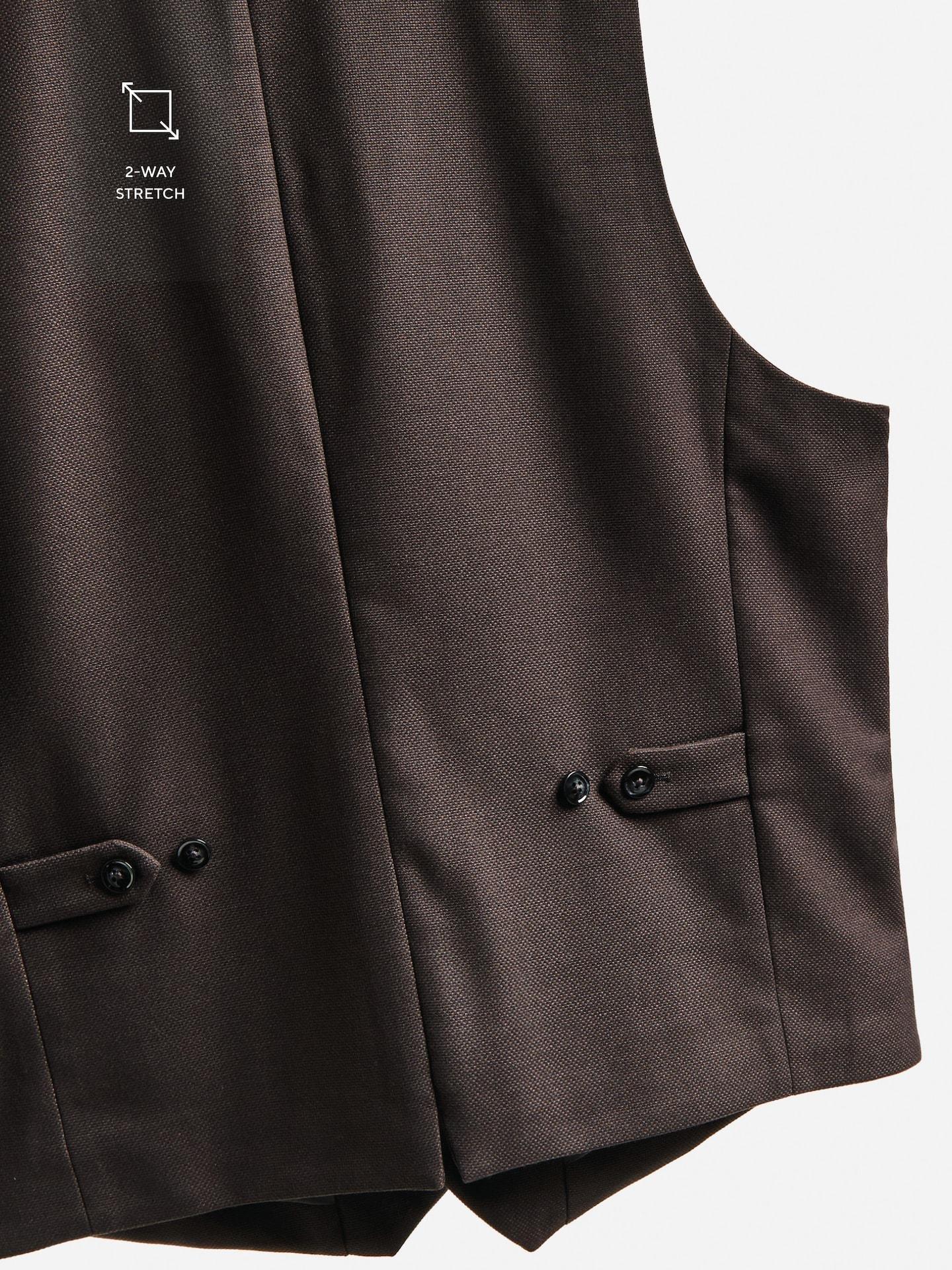 Brown Suit Vest, Brown, large image number 4