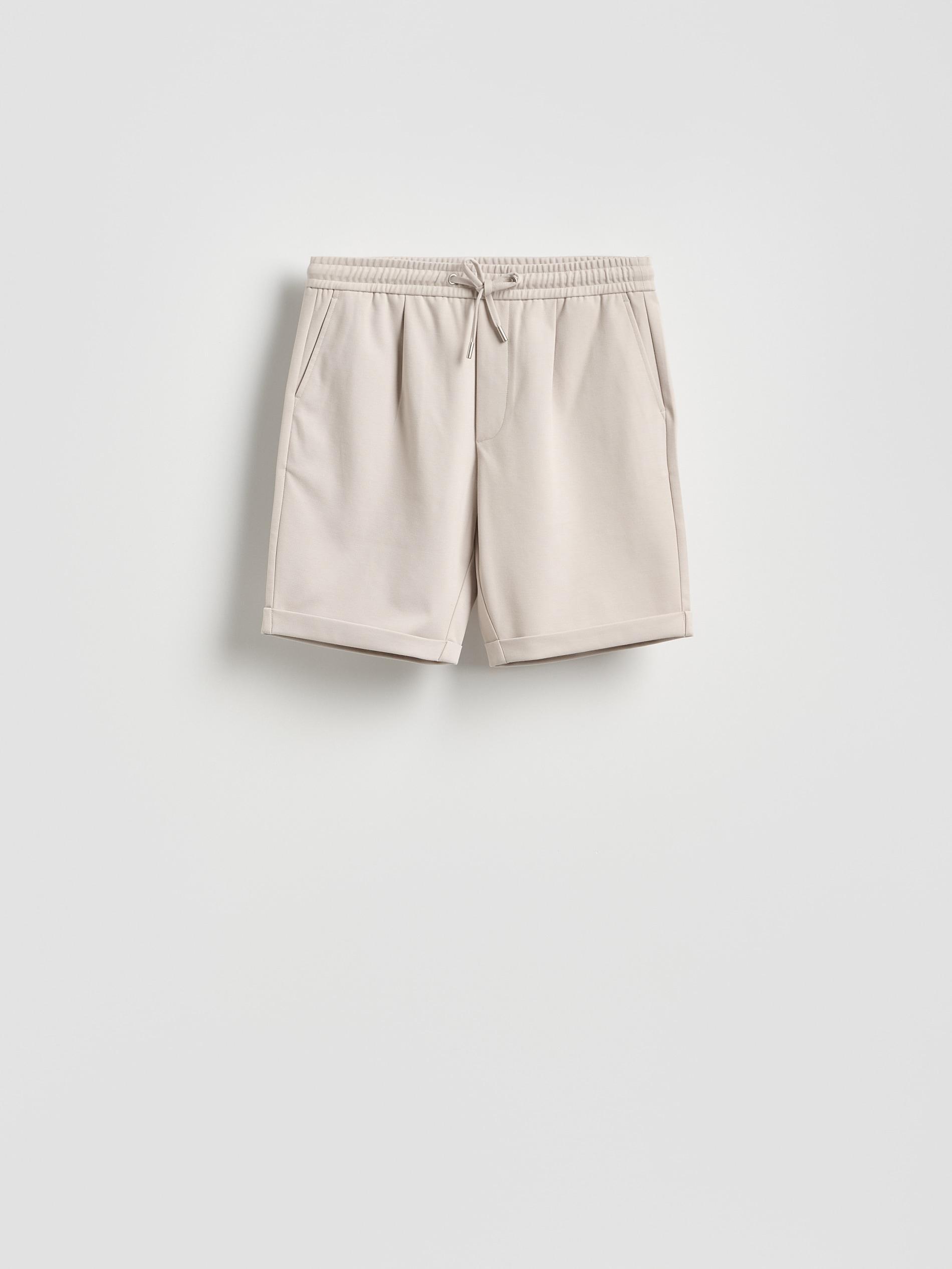 Beige Regular Shorts, Beige, large image number 0