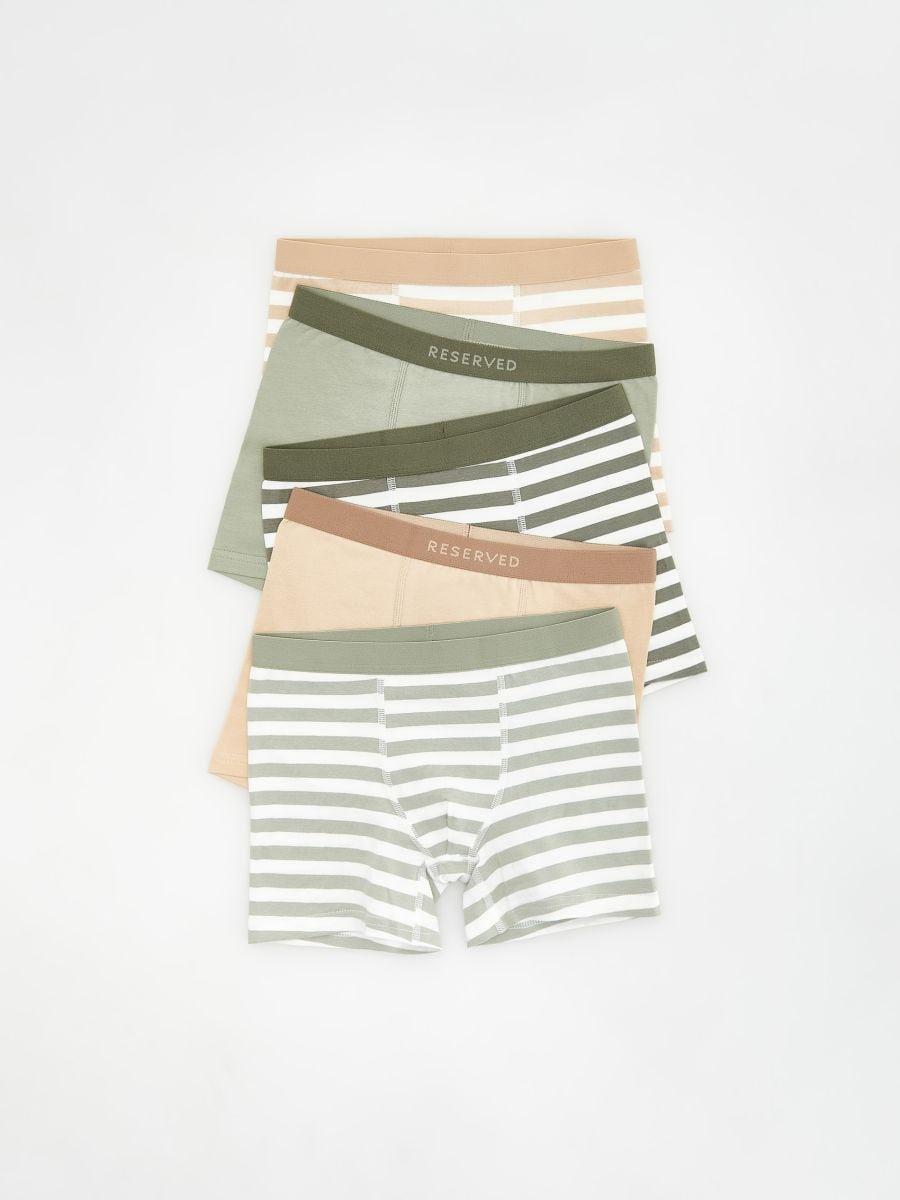 Green Boxer Shorts With High Cotton Content In A Pack Of 4, , large image number 0