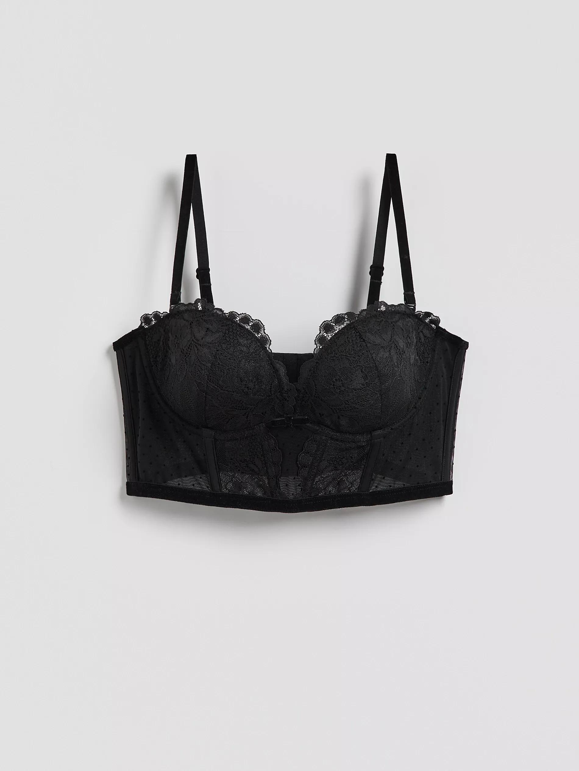 Black Lace Bra, Black, large image number 3