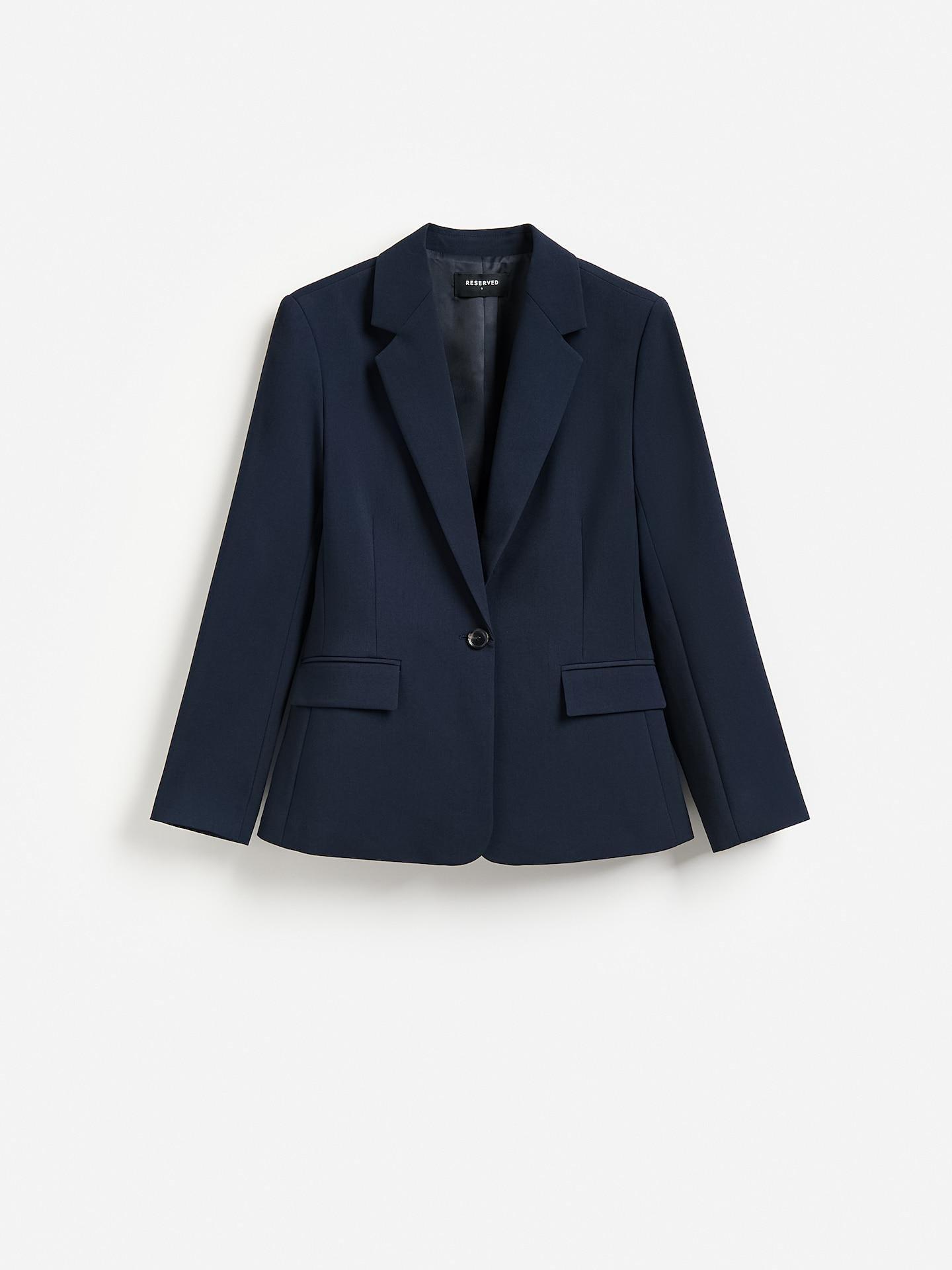 Navy Single-Breasted Blazer, Navy, medium