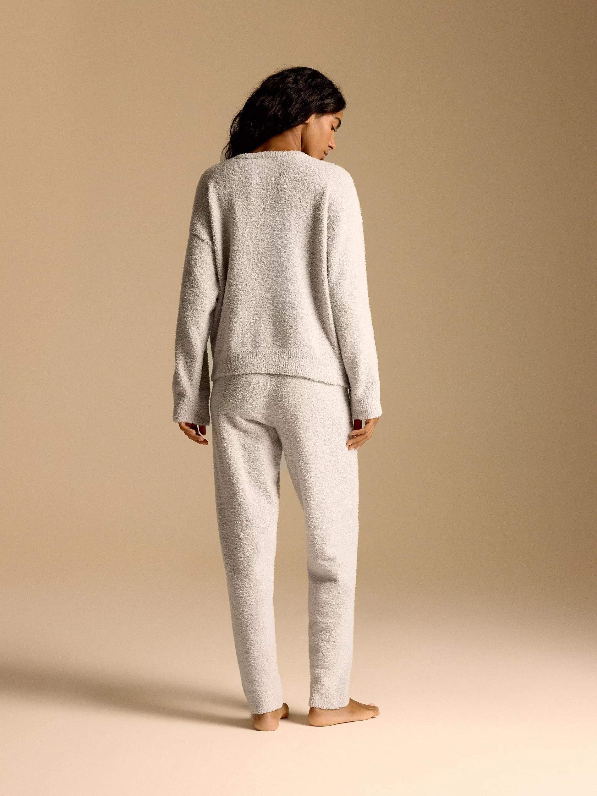 Grey Two Piece Pyjama Set, Light grey, medium