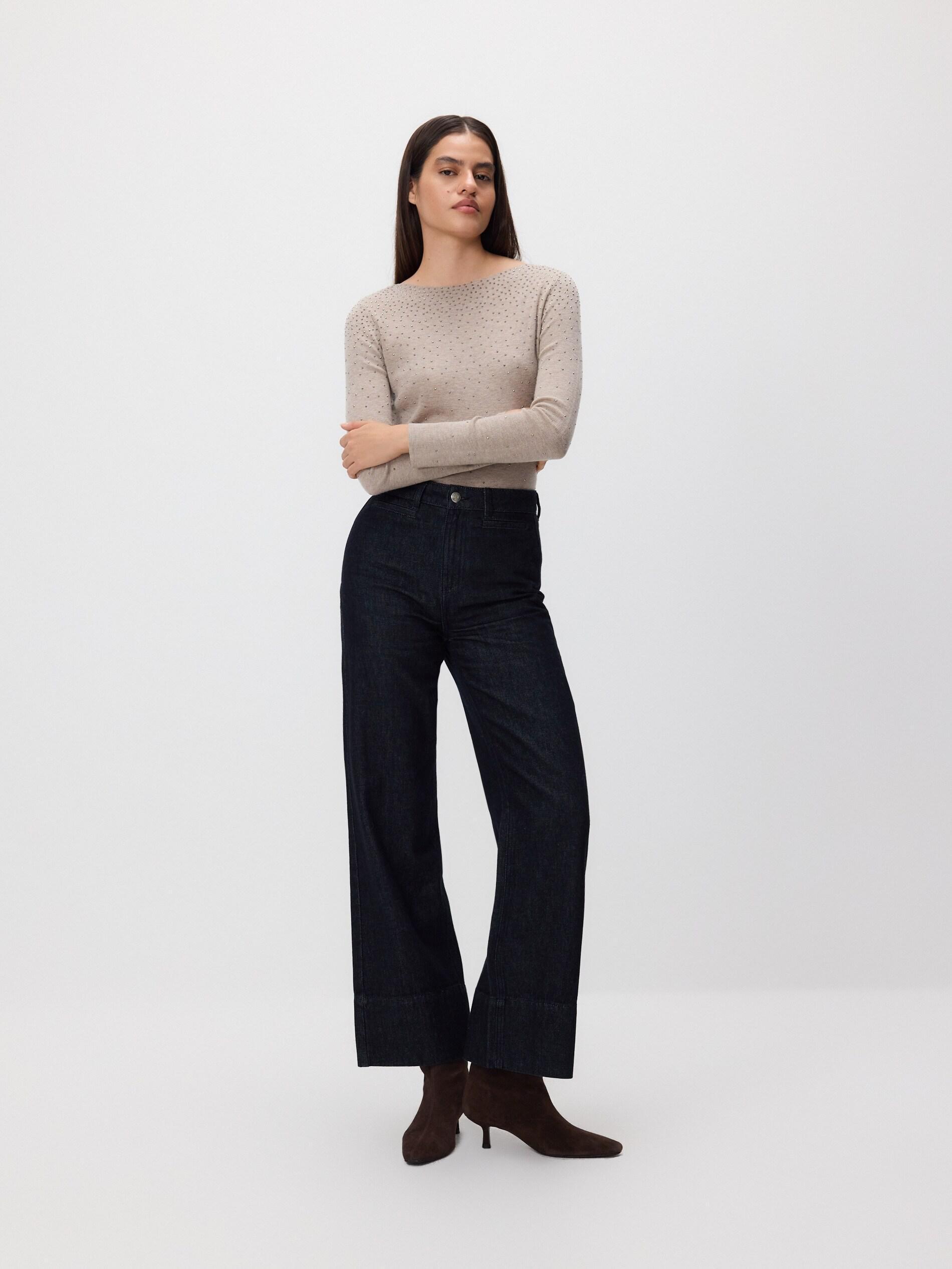 Coffee Sweater With Shiny Applique, 7401_84M, large image number 2