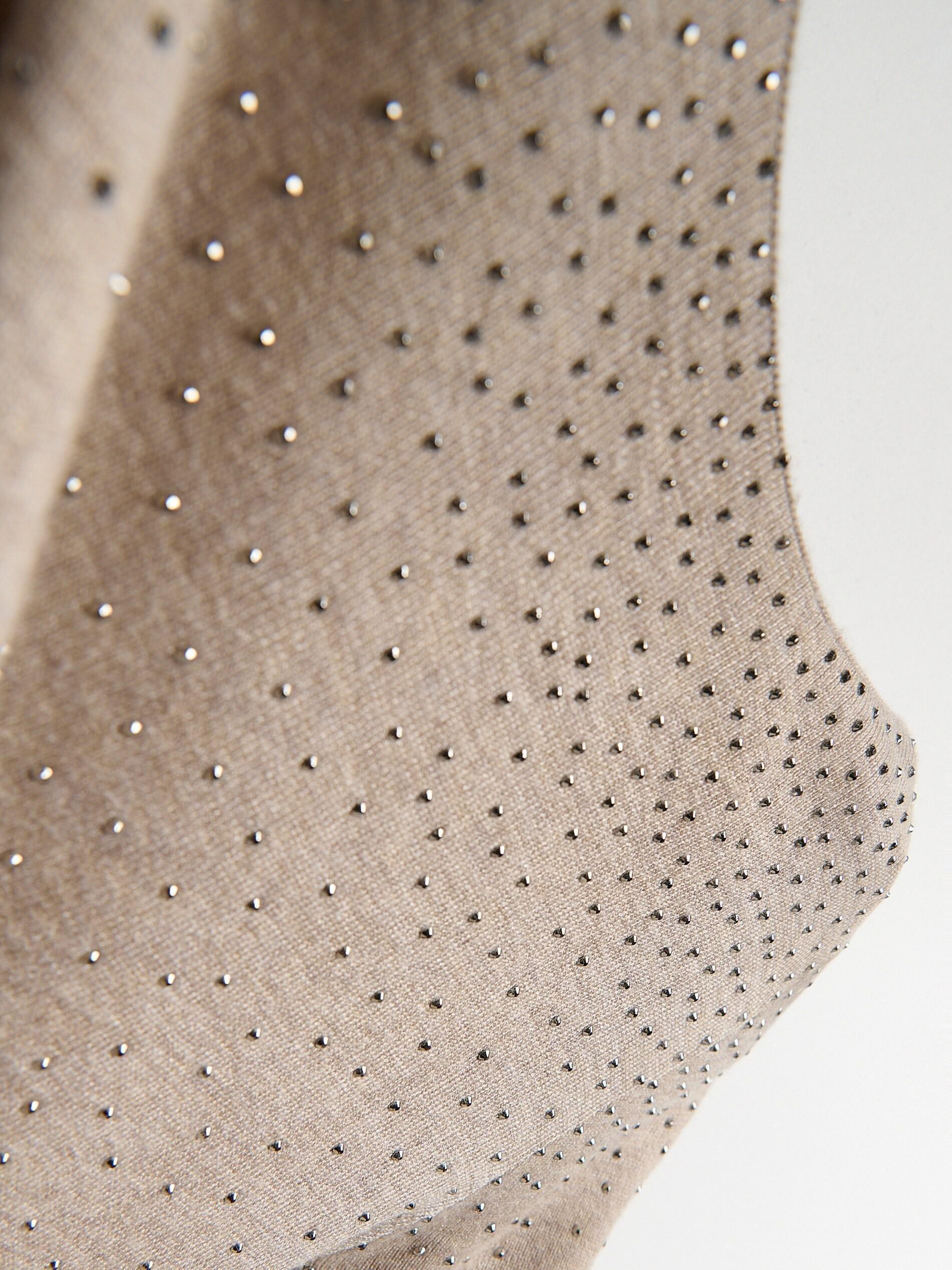 Coffee Sweater With Shiny Applique, 7401_84M, medium