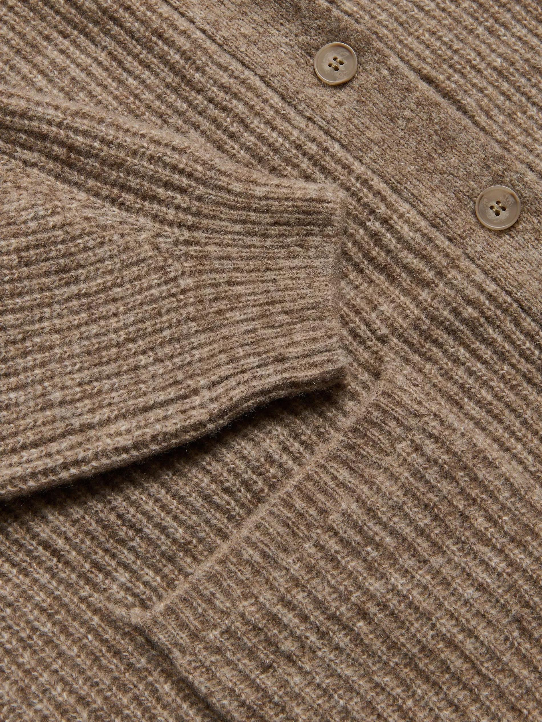 Beige Wool Blend Cardigan, Beige, large image number 5