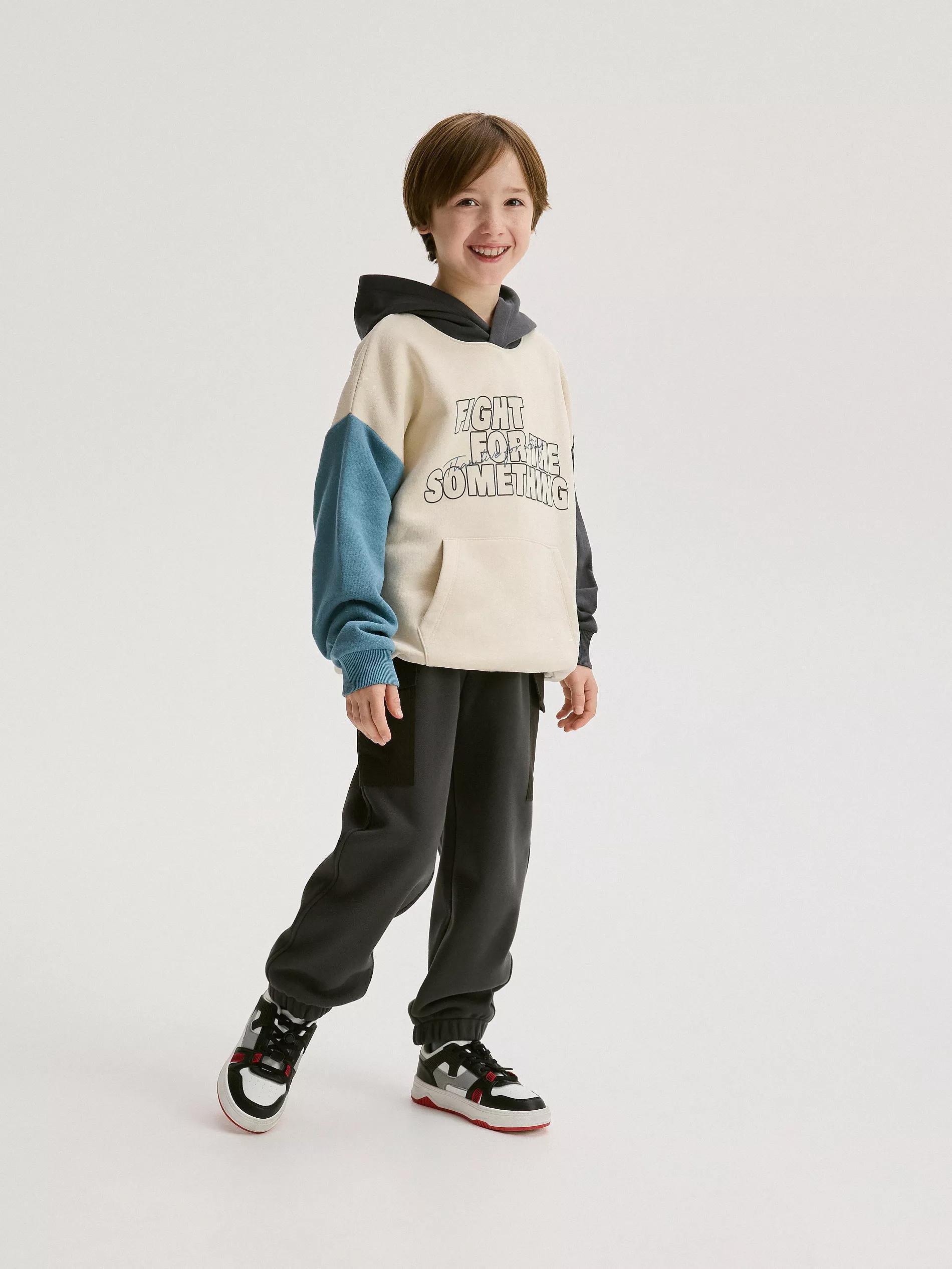 Multicolour Relaxed Hoodie, Kids Boys, , large image number 2