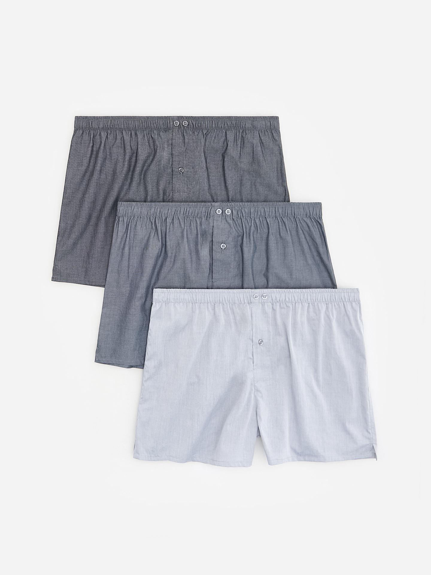 Grey Loose Boxers 3 Pack, Grey, large image number 0