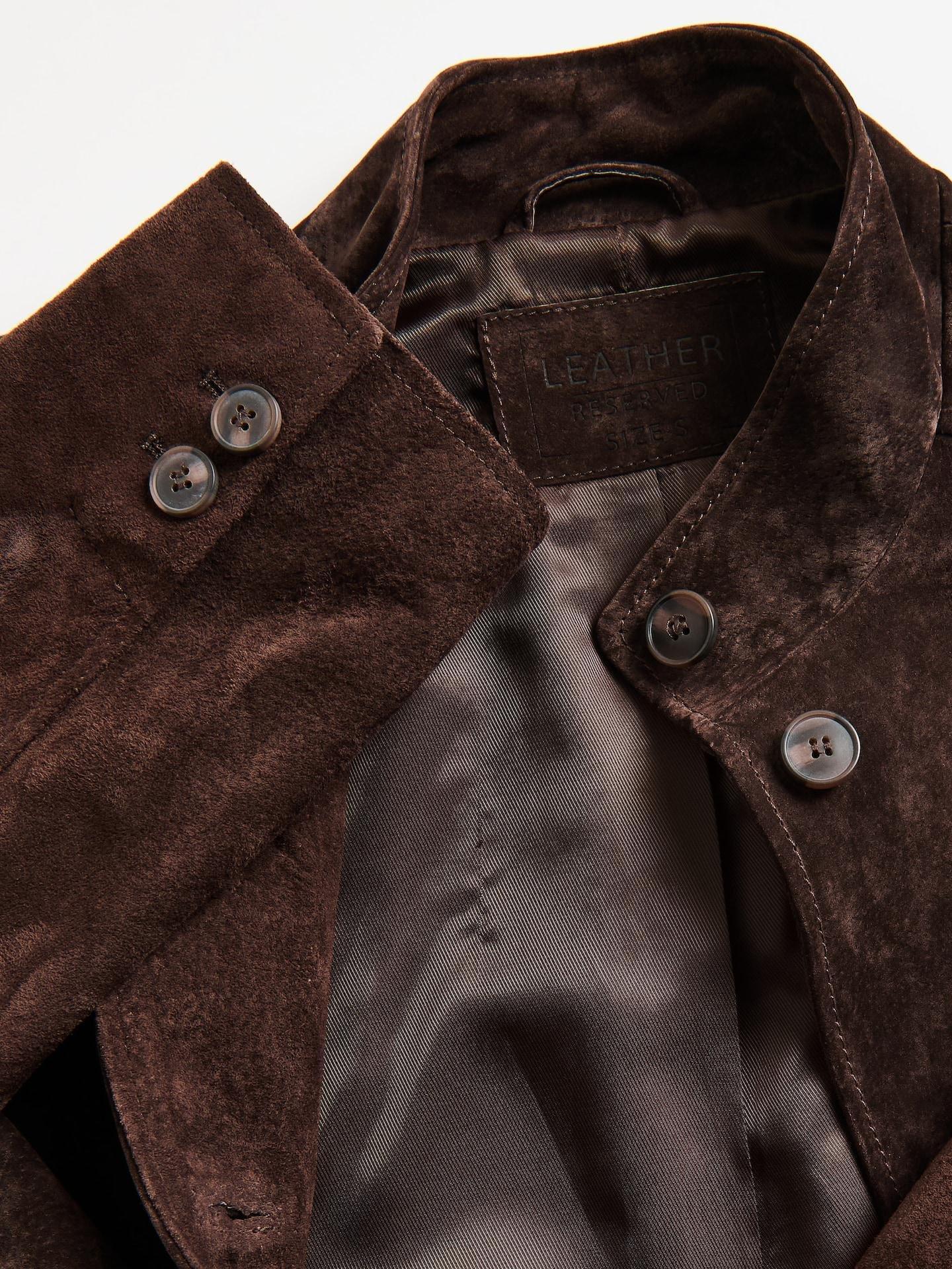 Brown Suede Blazer, Brown, large image number 5