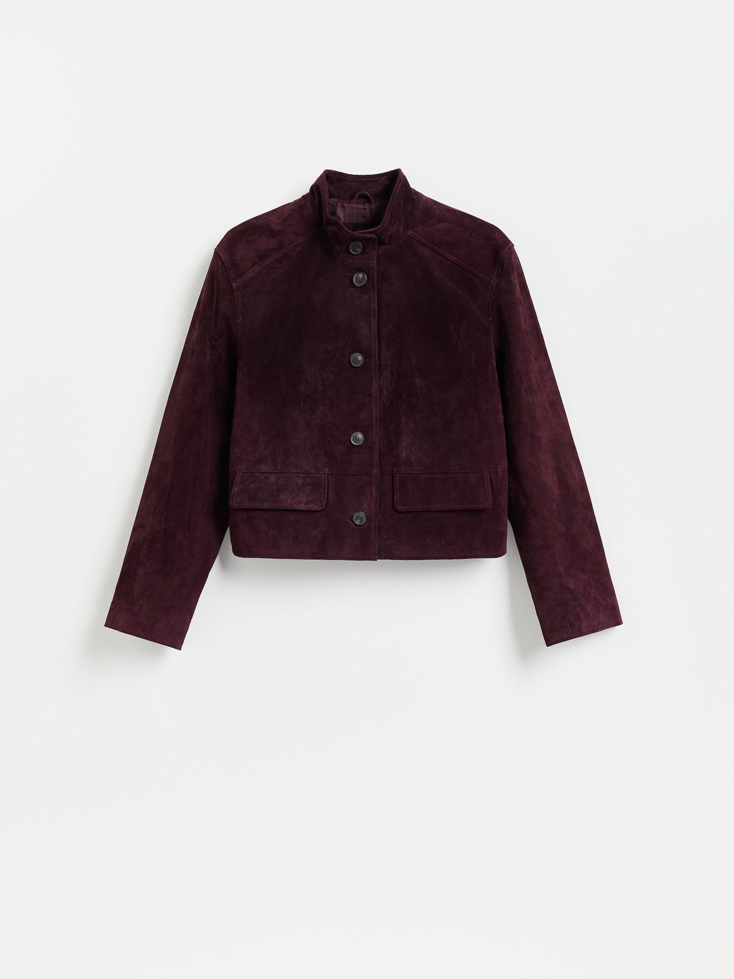 Red Suede Blazer, Burgundy, large image number 4