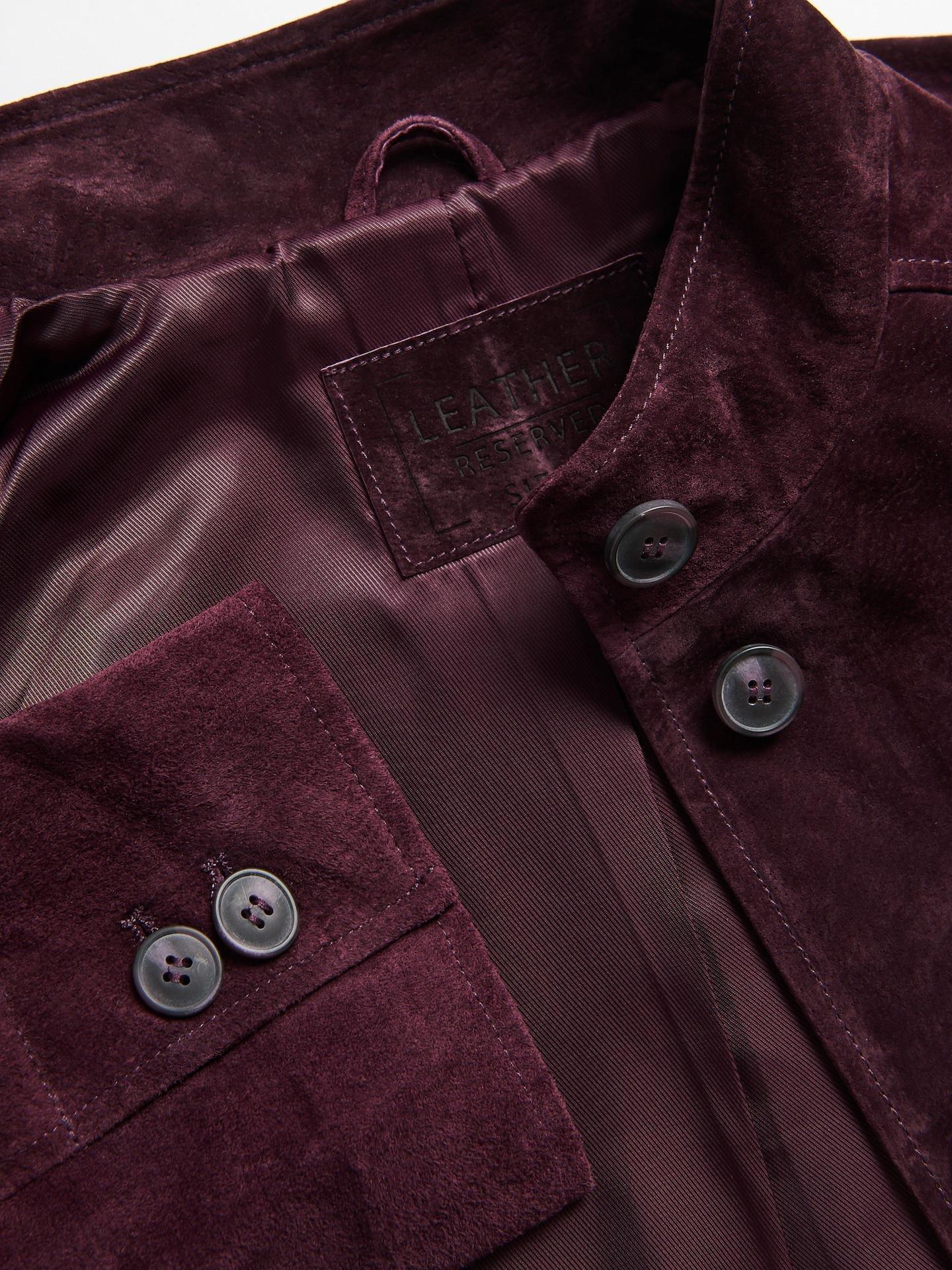 Red Suede Blazer, Burgundy, large image number 5