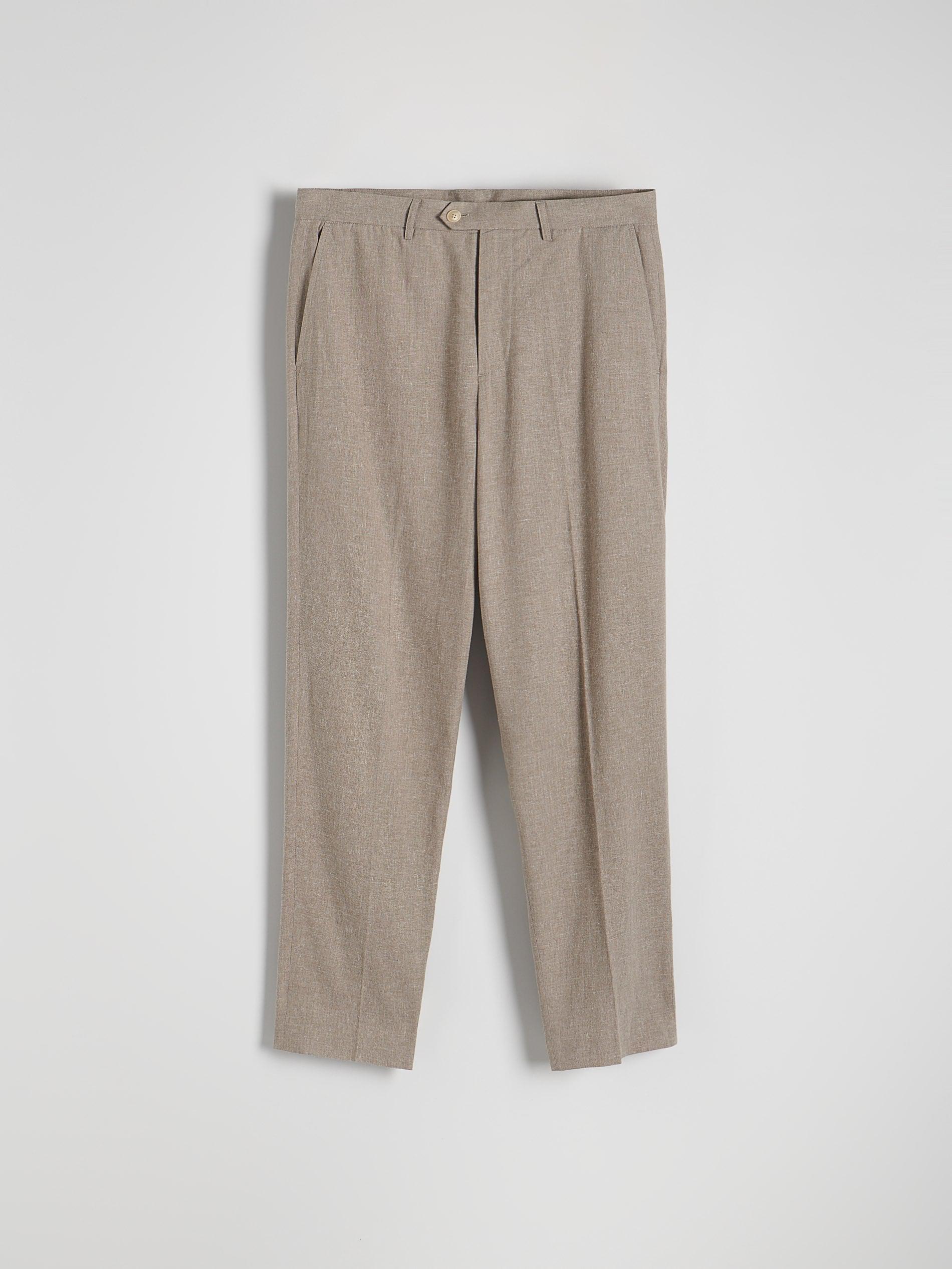 Beige Blended Chino Trousers, , large image number 5