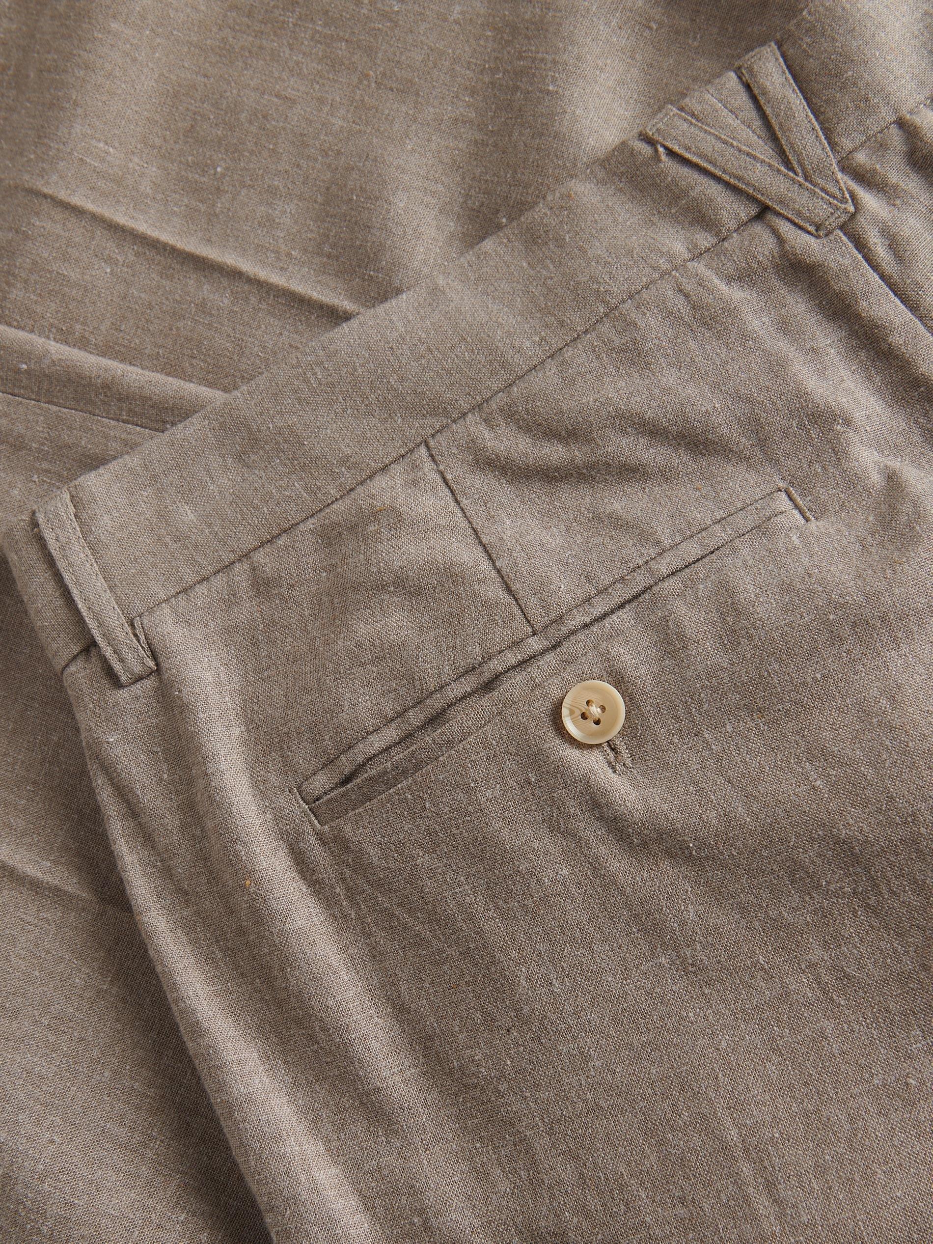 Beige Blended Chino Trousers, , large image number 6
