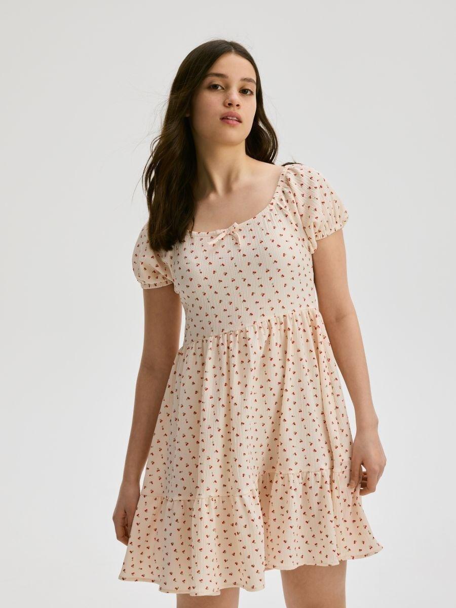 Pink Patterned Dress, , medium
