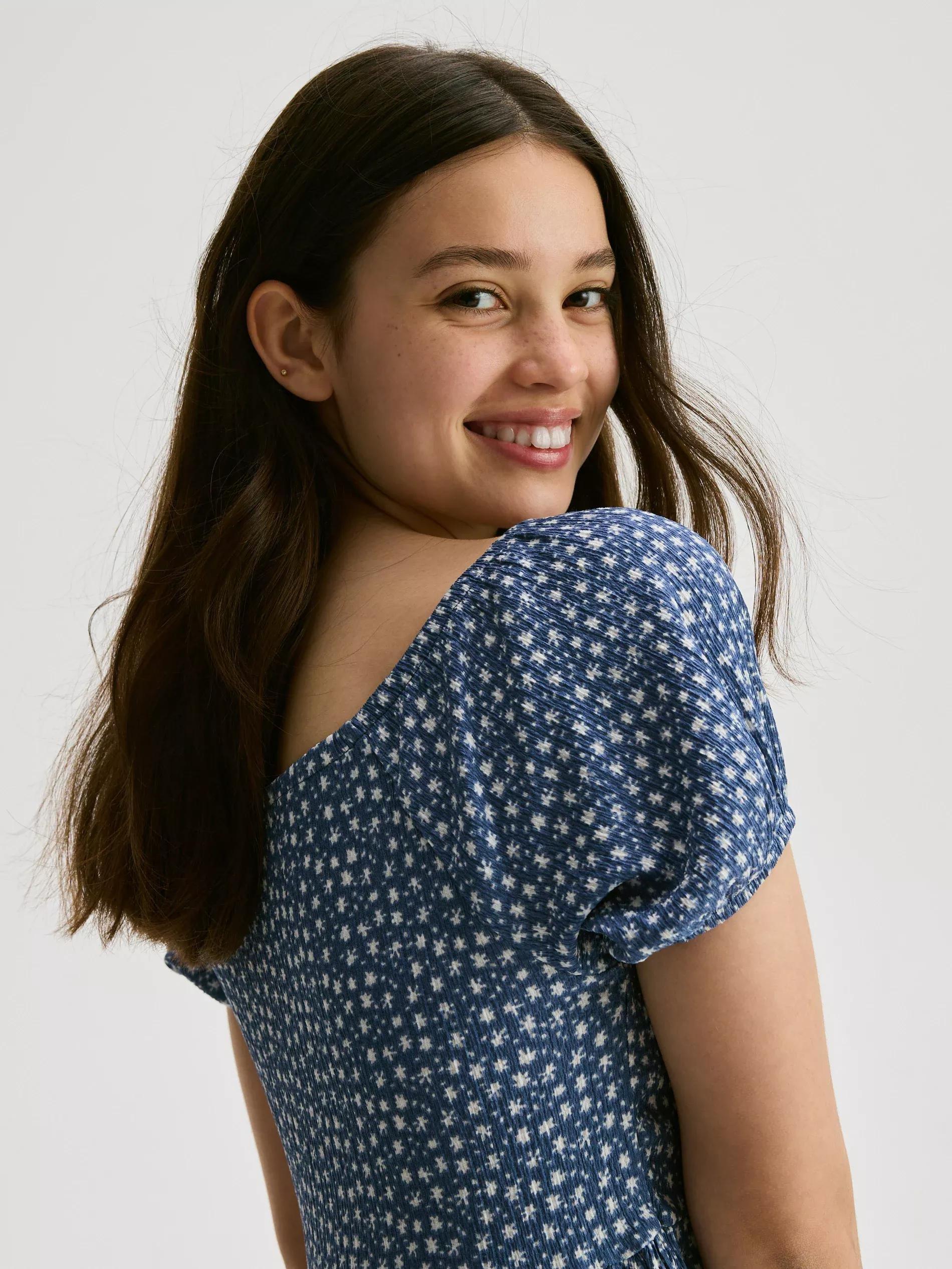 Blue Patterned Dress, , large image number 0
