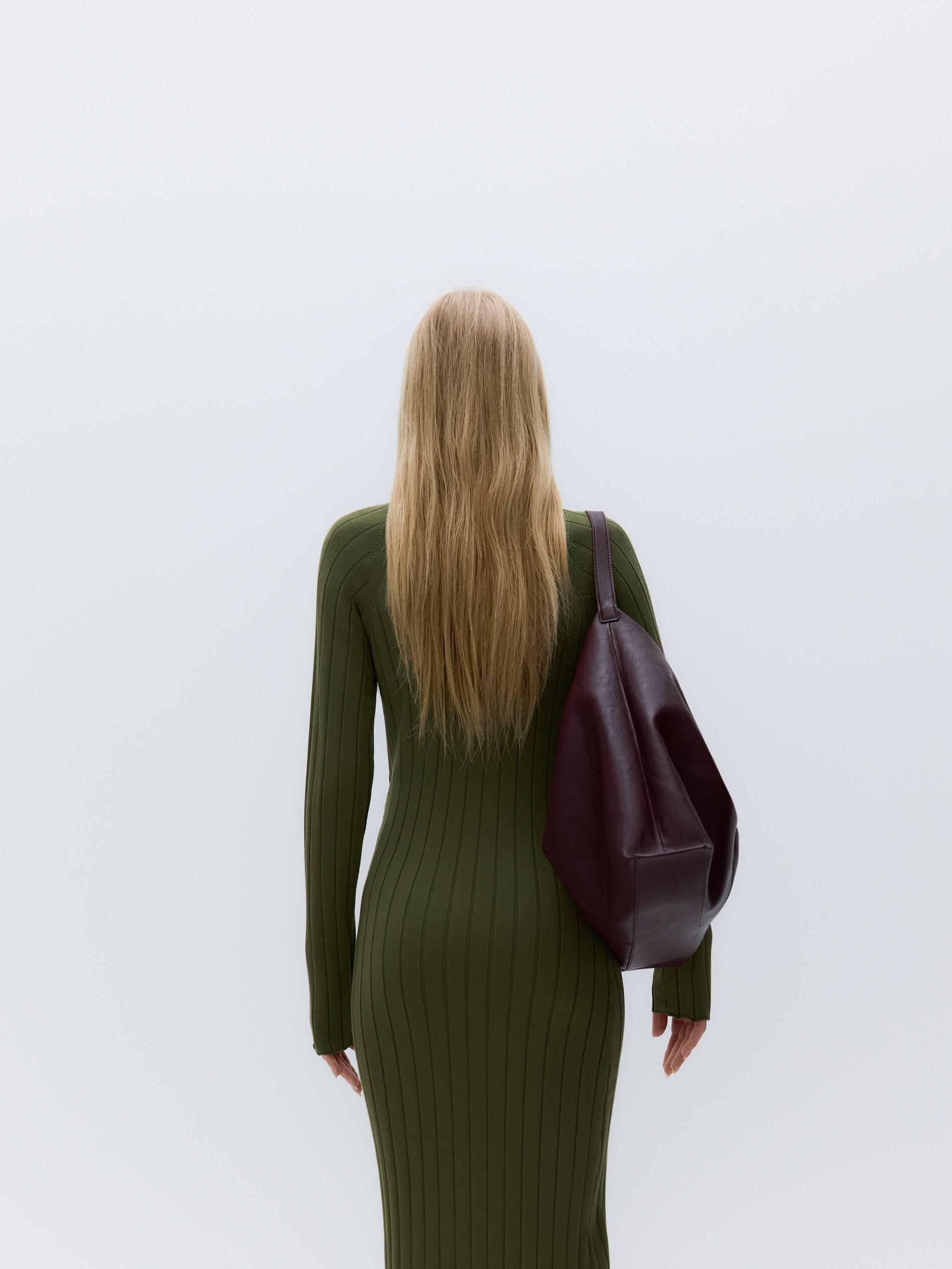 Maroon Hobo Bag, Burgundy, medium