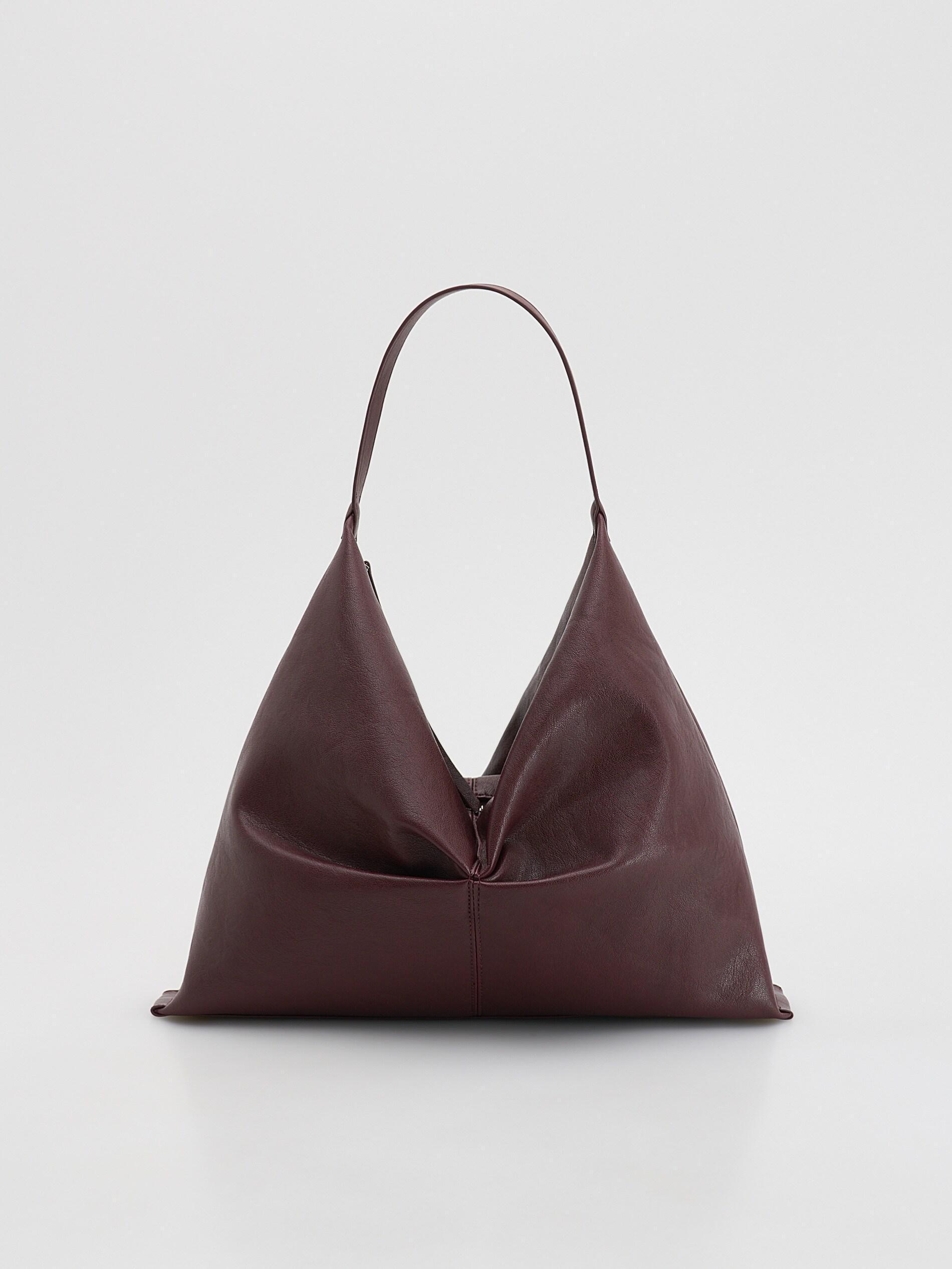 Maroon Hobo Bag, Burgundy, large image number 3
