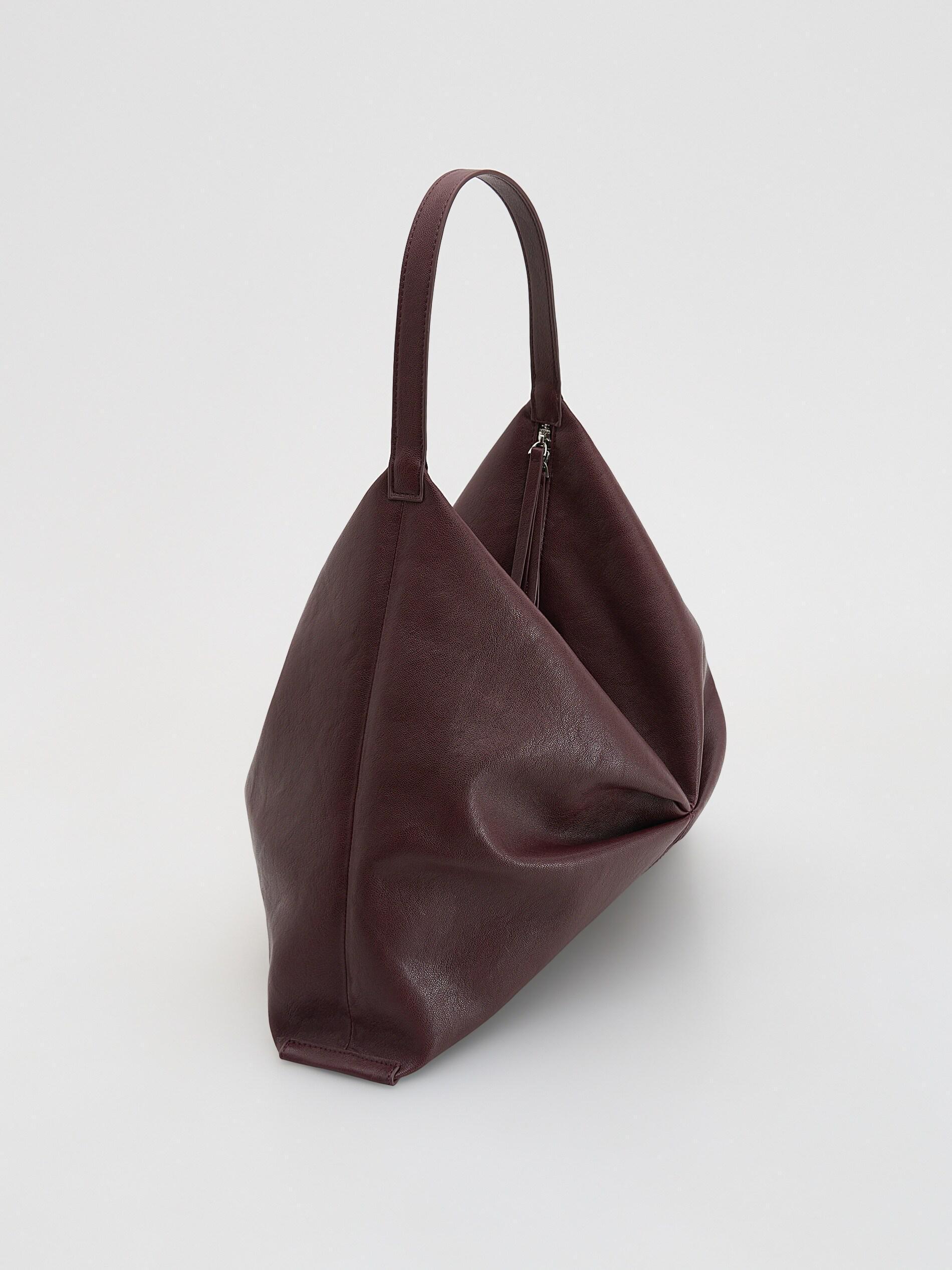 Maroon Hobo Bag, Burgundy, large image number 4