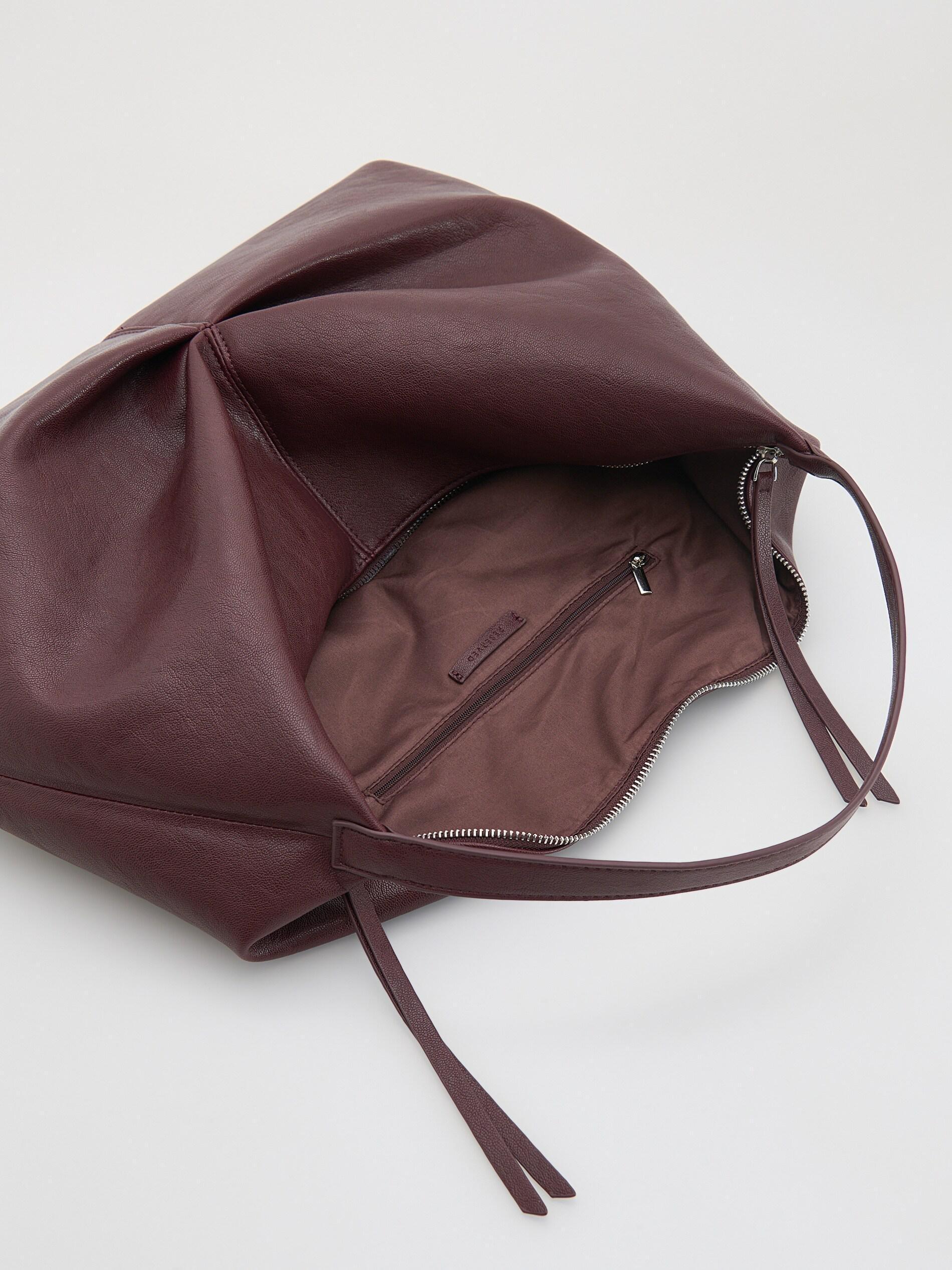 Maroon Hobo Bag, Burgundy, large image number 5