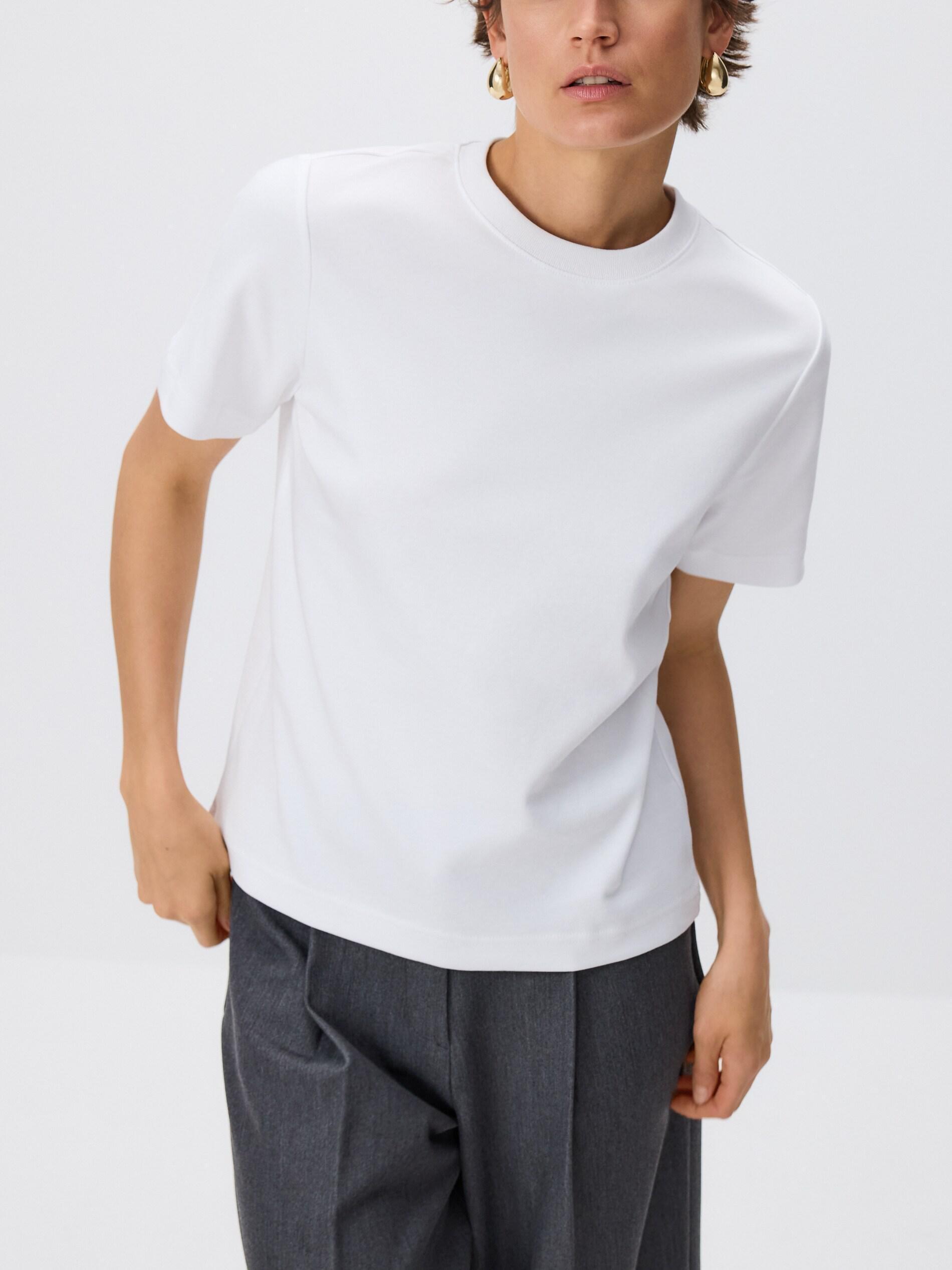 White Boxy T-Shirt, White, medium