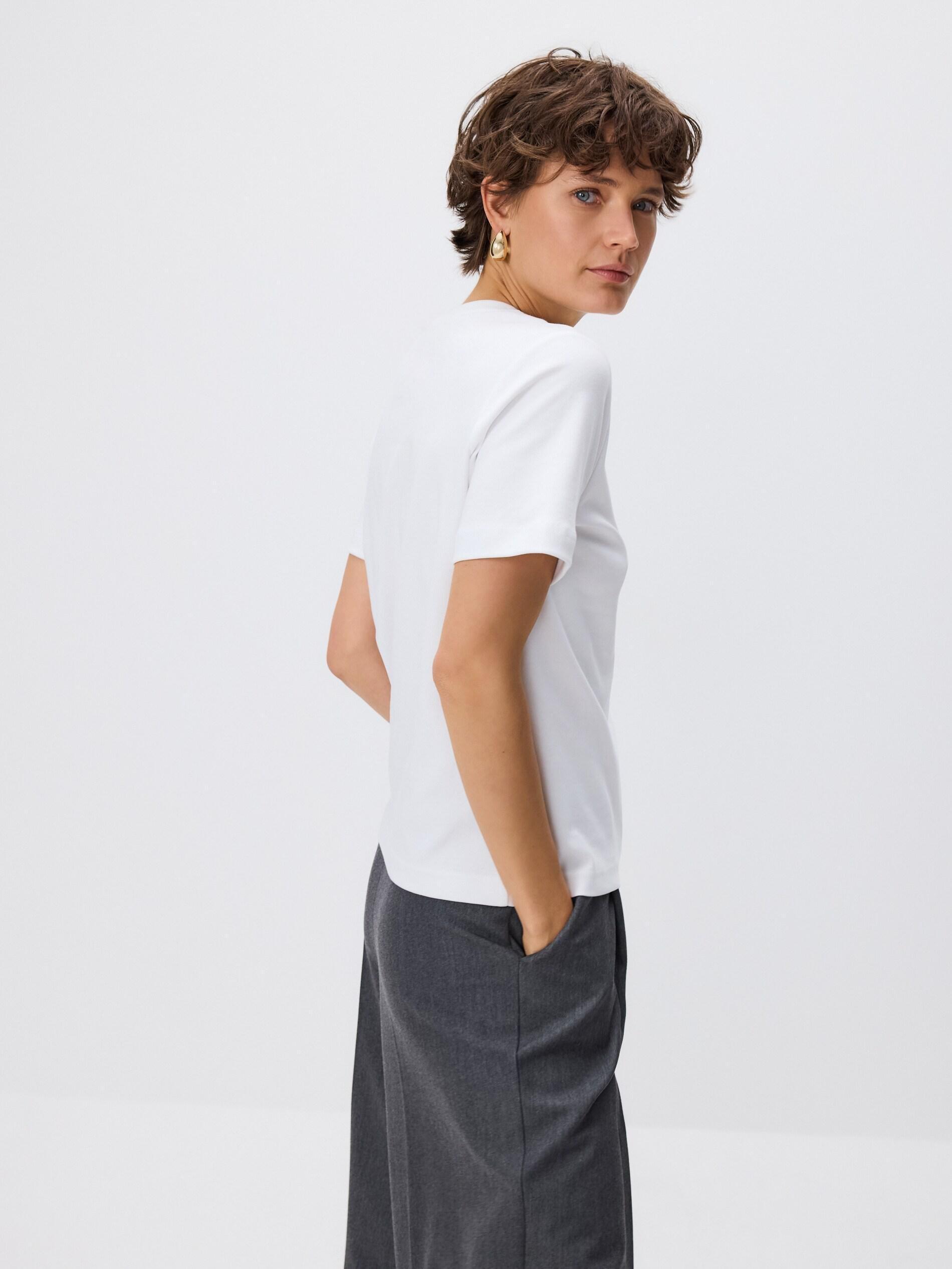 White Boxy T-Shirt, White, large image number 5