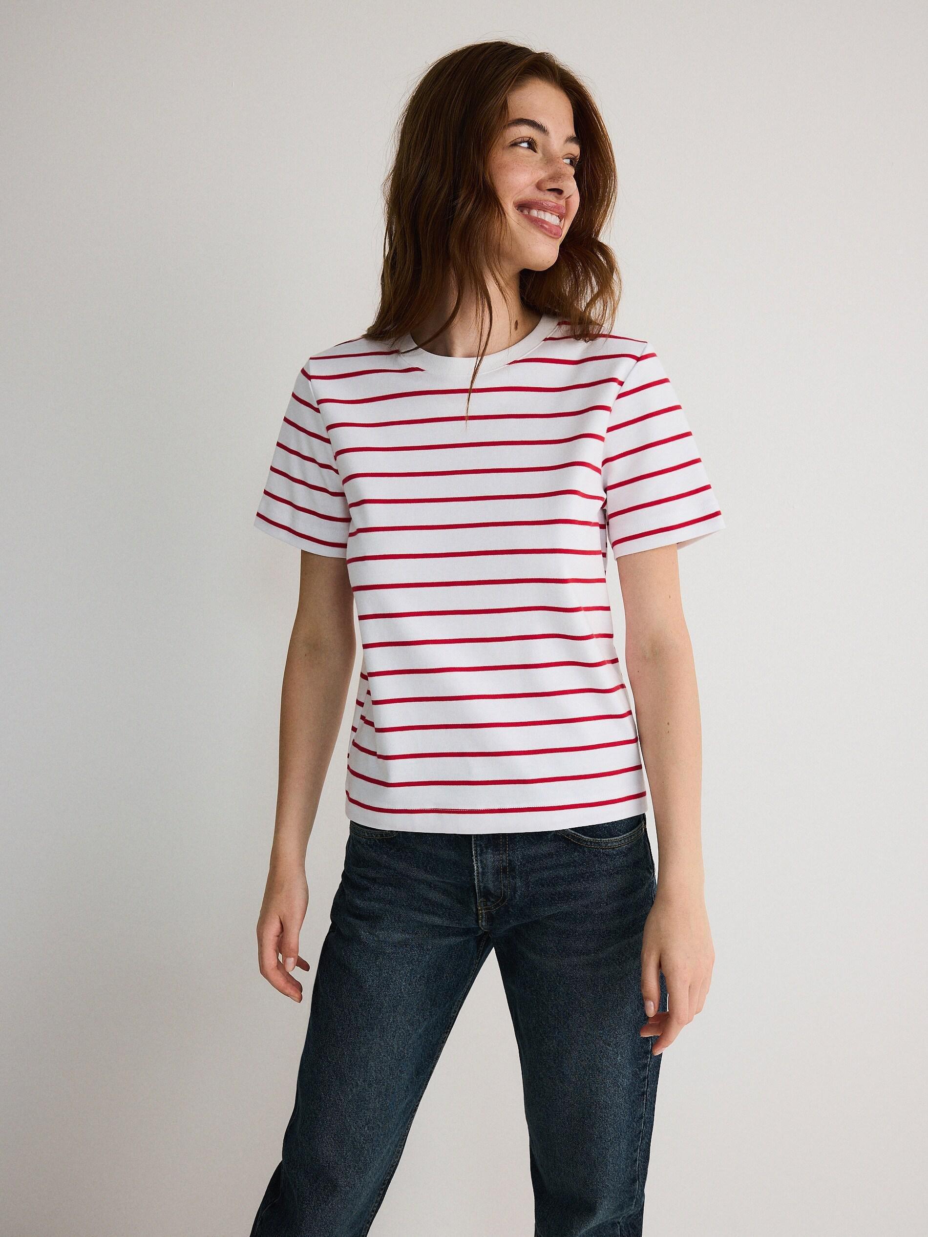 Cream T-Shirt Regular Fit Made Of Mercerized Cotton, , large image number 0