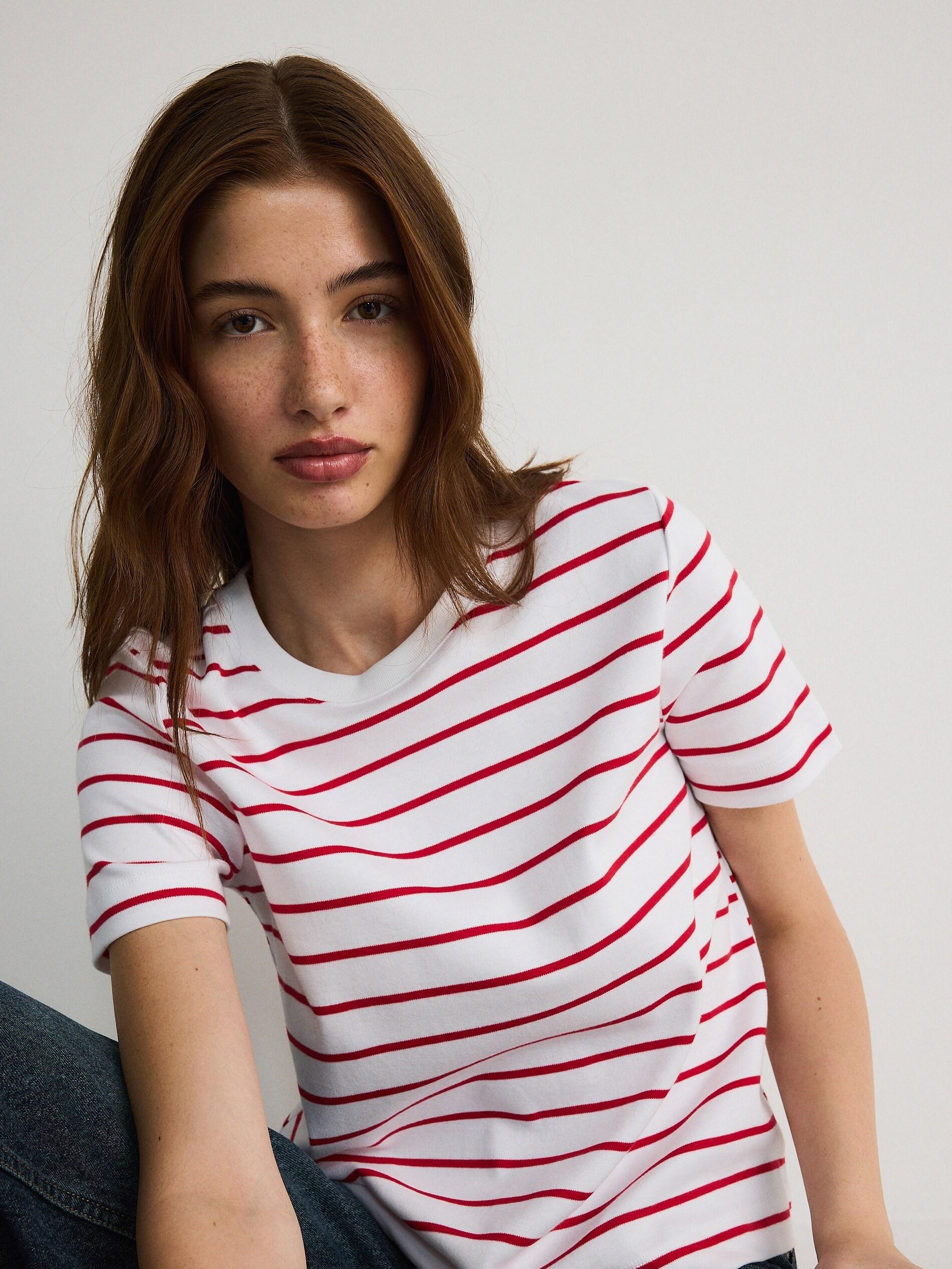 Cream T-Shirt Regular Fit Made Of Mercerized Cotton, , large image number 2