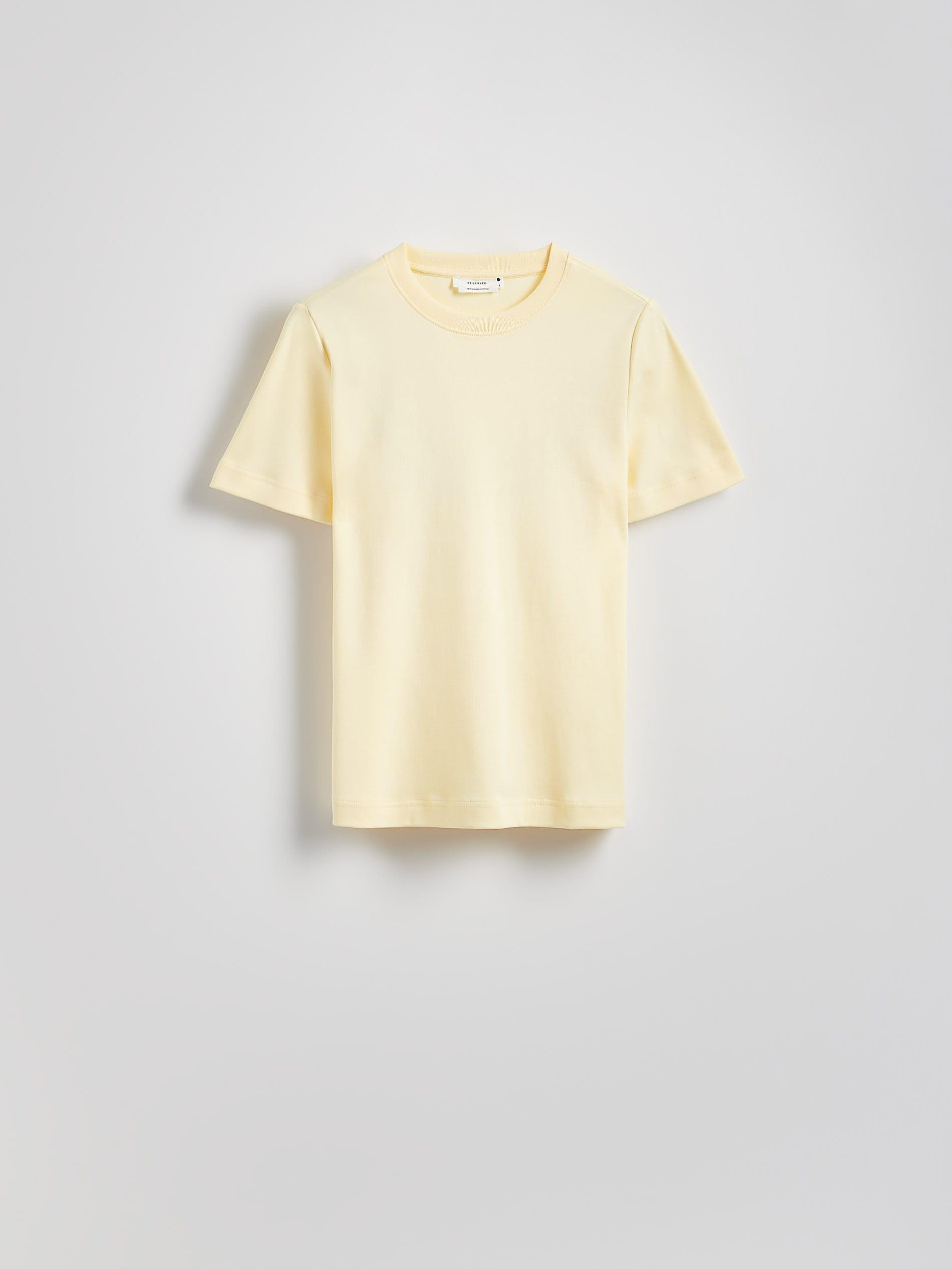Cream Regular Fit T-Shirt Made Of Mercerized Cotton, , large image number 0