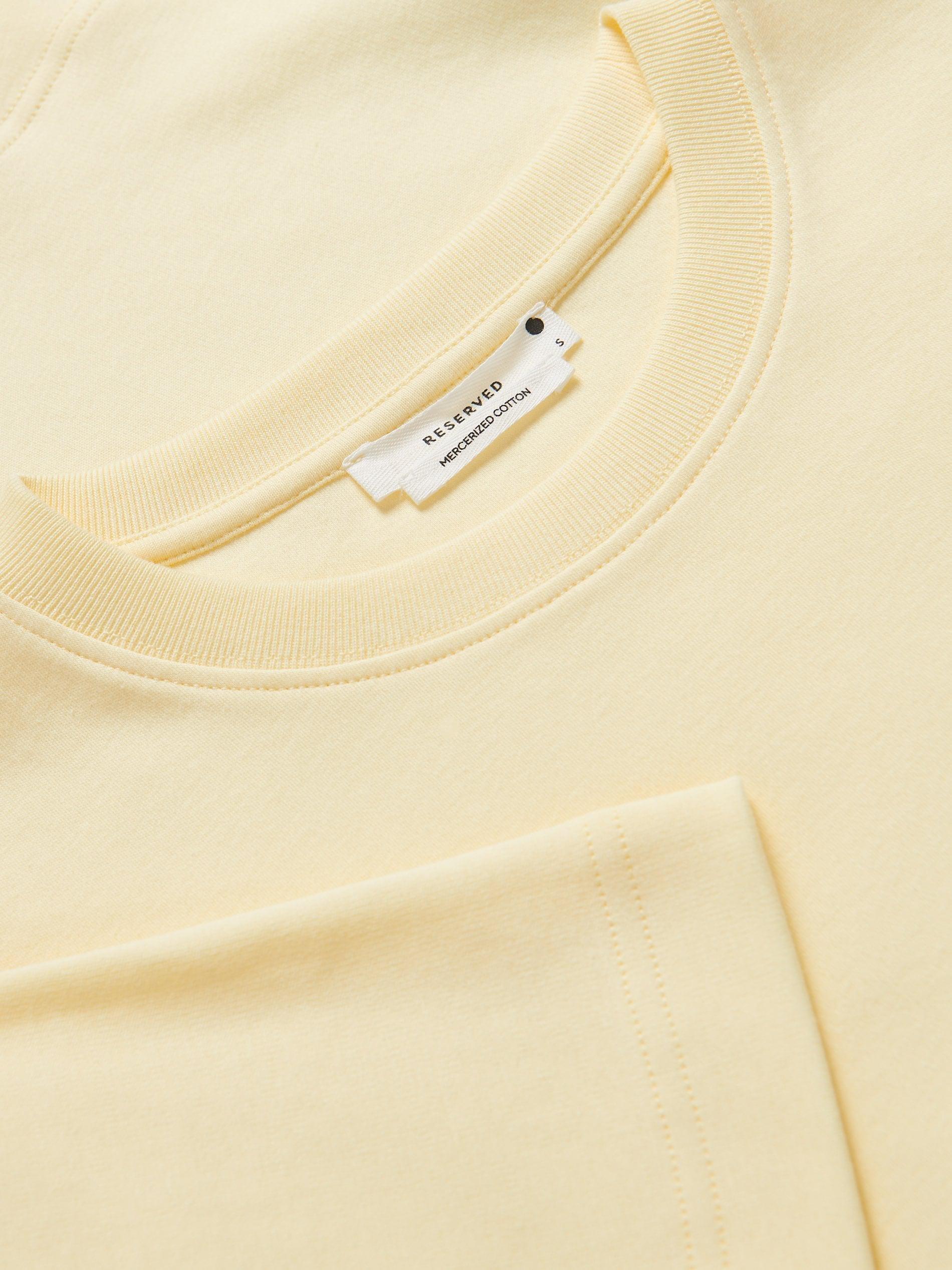 Cream Regular Fit T-Shirt Made Of Mercerized Cotton, , large image number 1