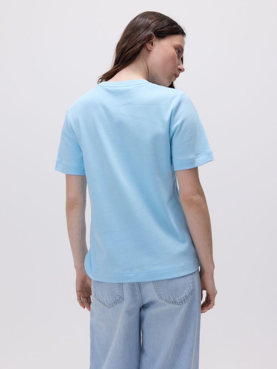 Blue Regular Fit T-Shirt Made Of Mercerized Cotton, , large image number 1