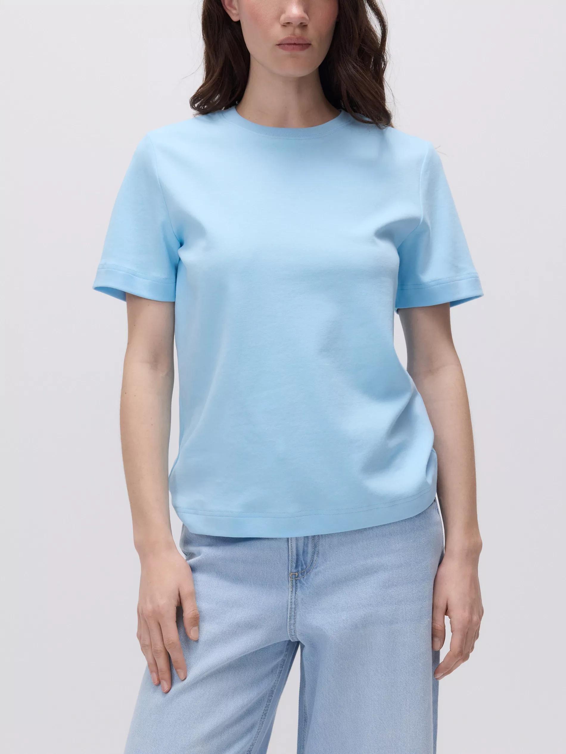 Blue Regular Fit T-Shirt Made Of Mercerized Cotton, , large image number 1