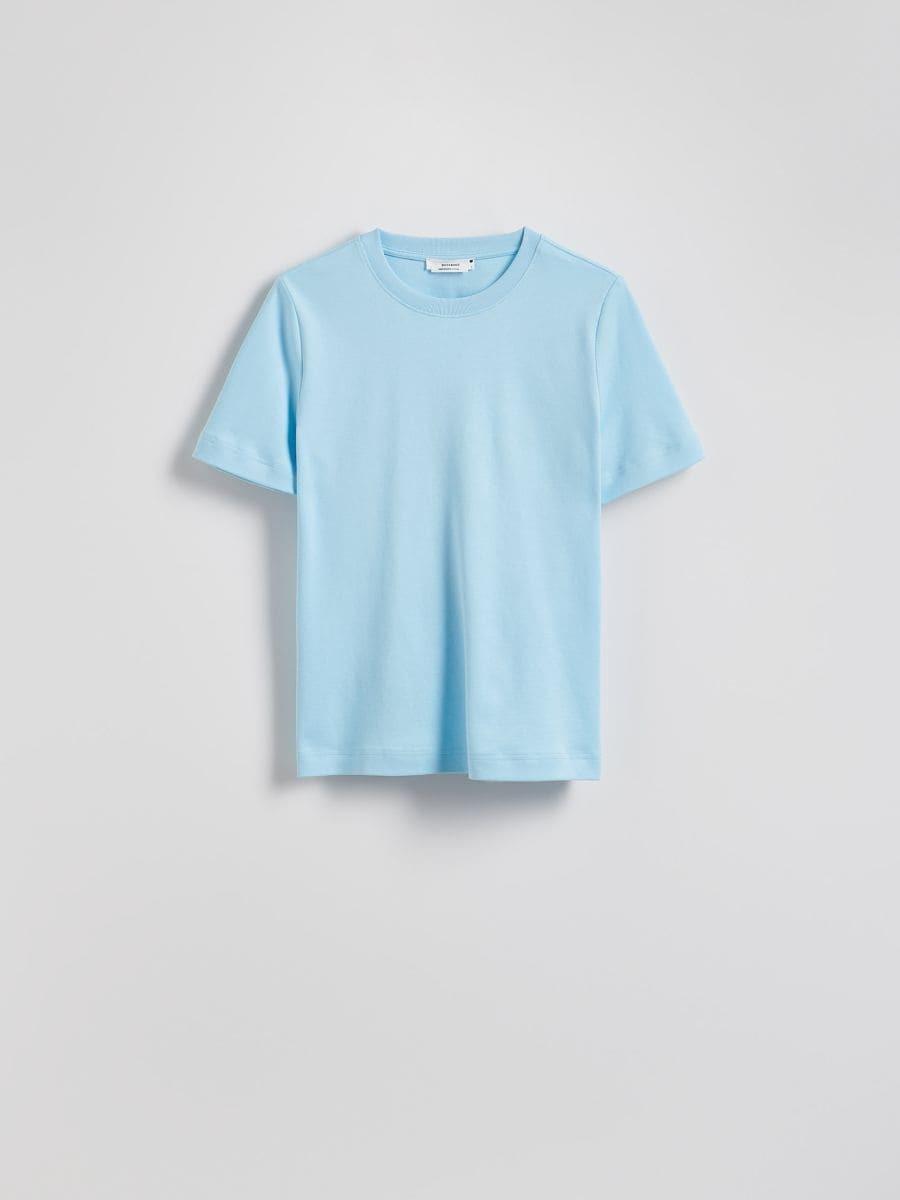 Blue Regular Fit T-Shirt Made Of Mercerized Cotton, , large image number 2