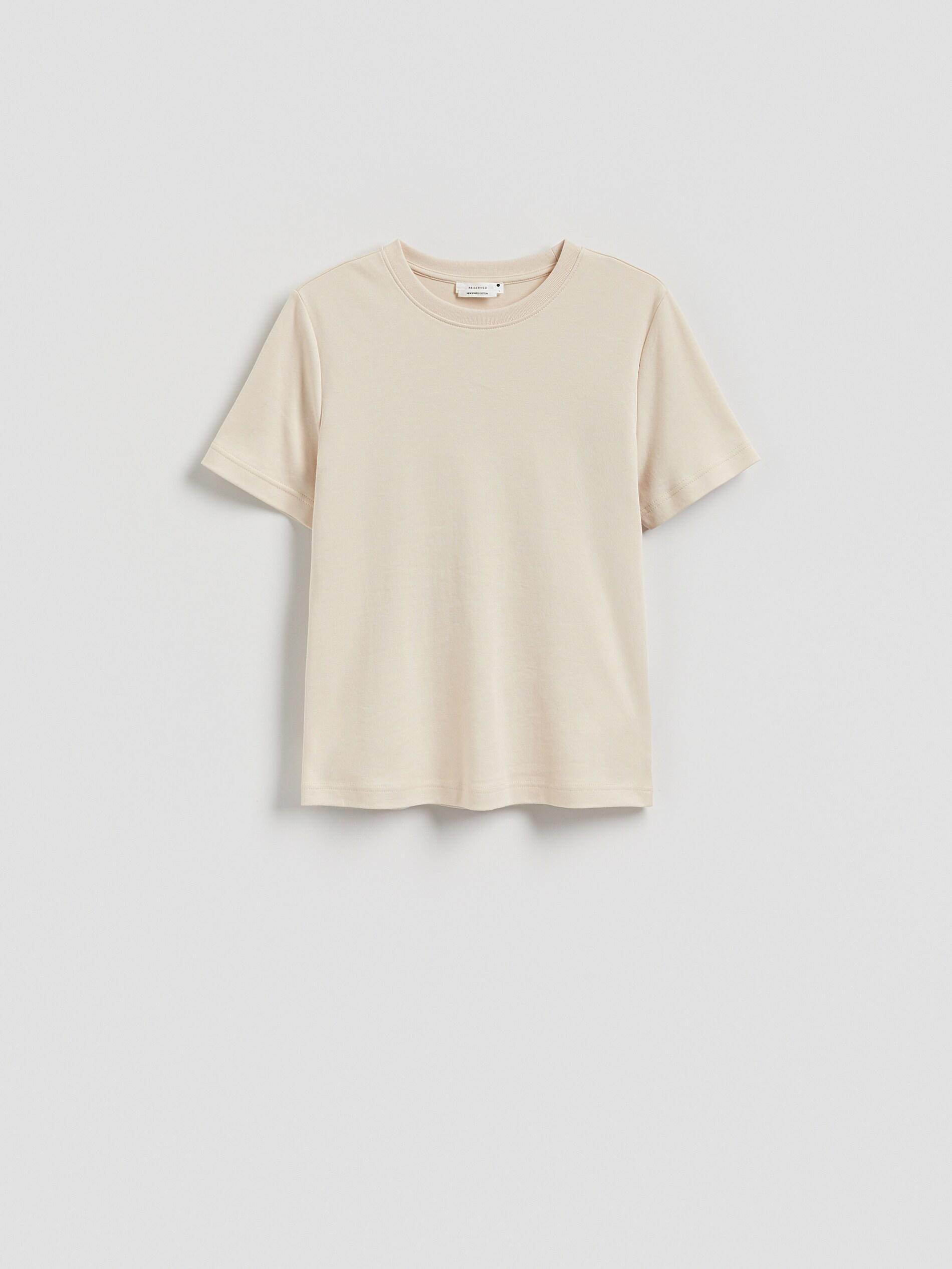 BEIGE Mercerised organic cotton regular fit T-shirt, Beige, large image number 4