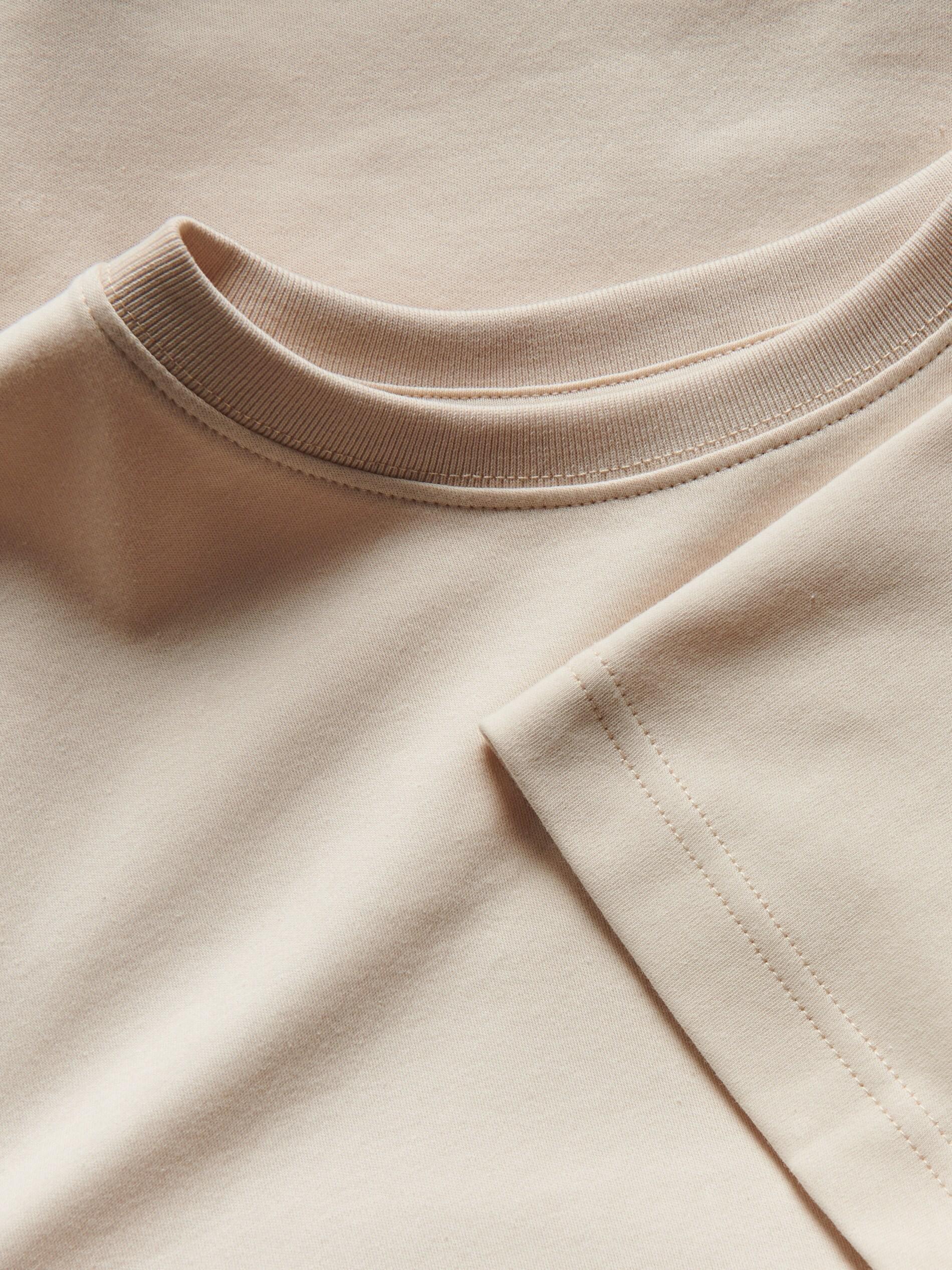 BEIGE Mercerised organic cotton regular fit T-shirt, Beige, large image number 5