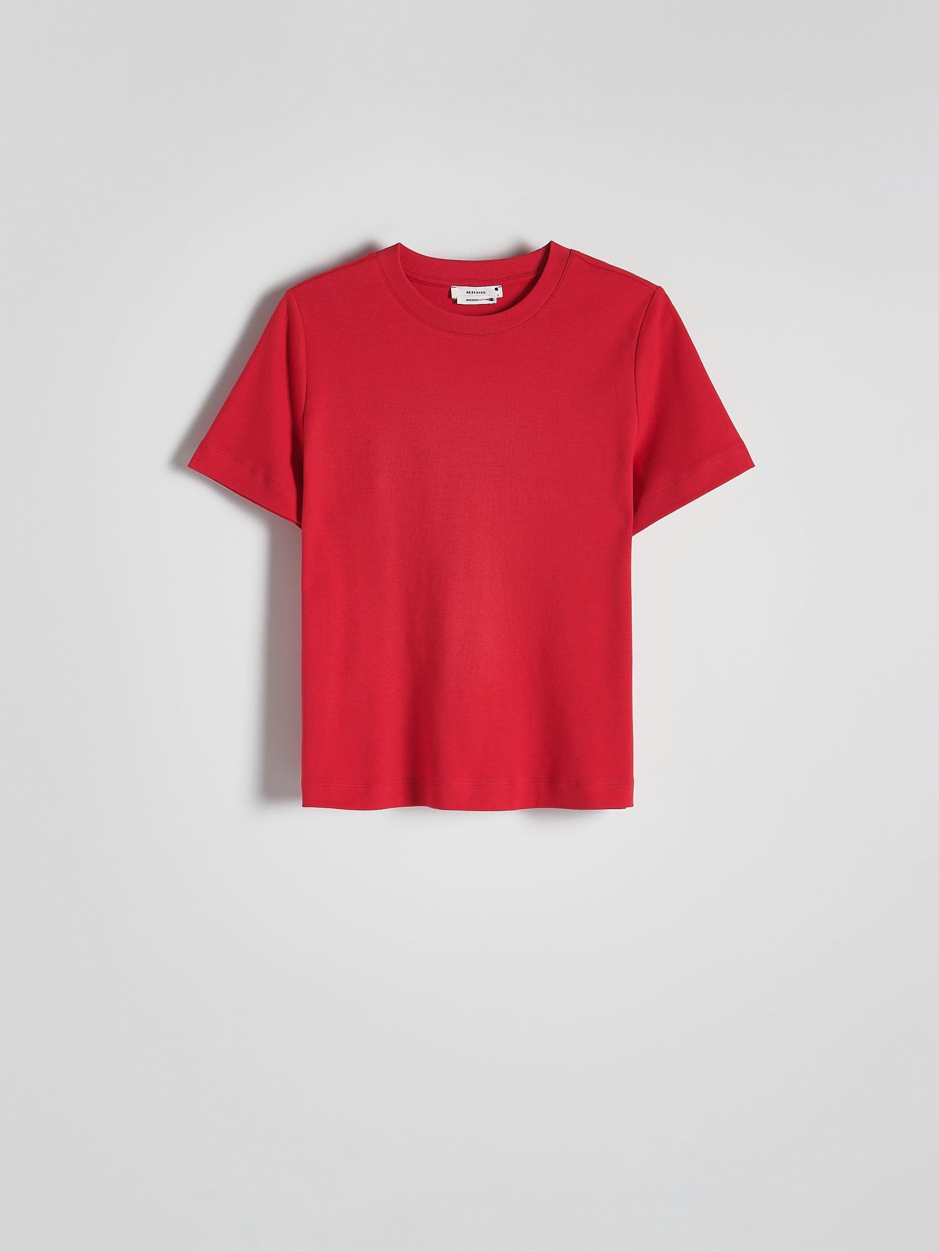 Red Mercerised T-Shirt, Red, medium