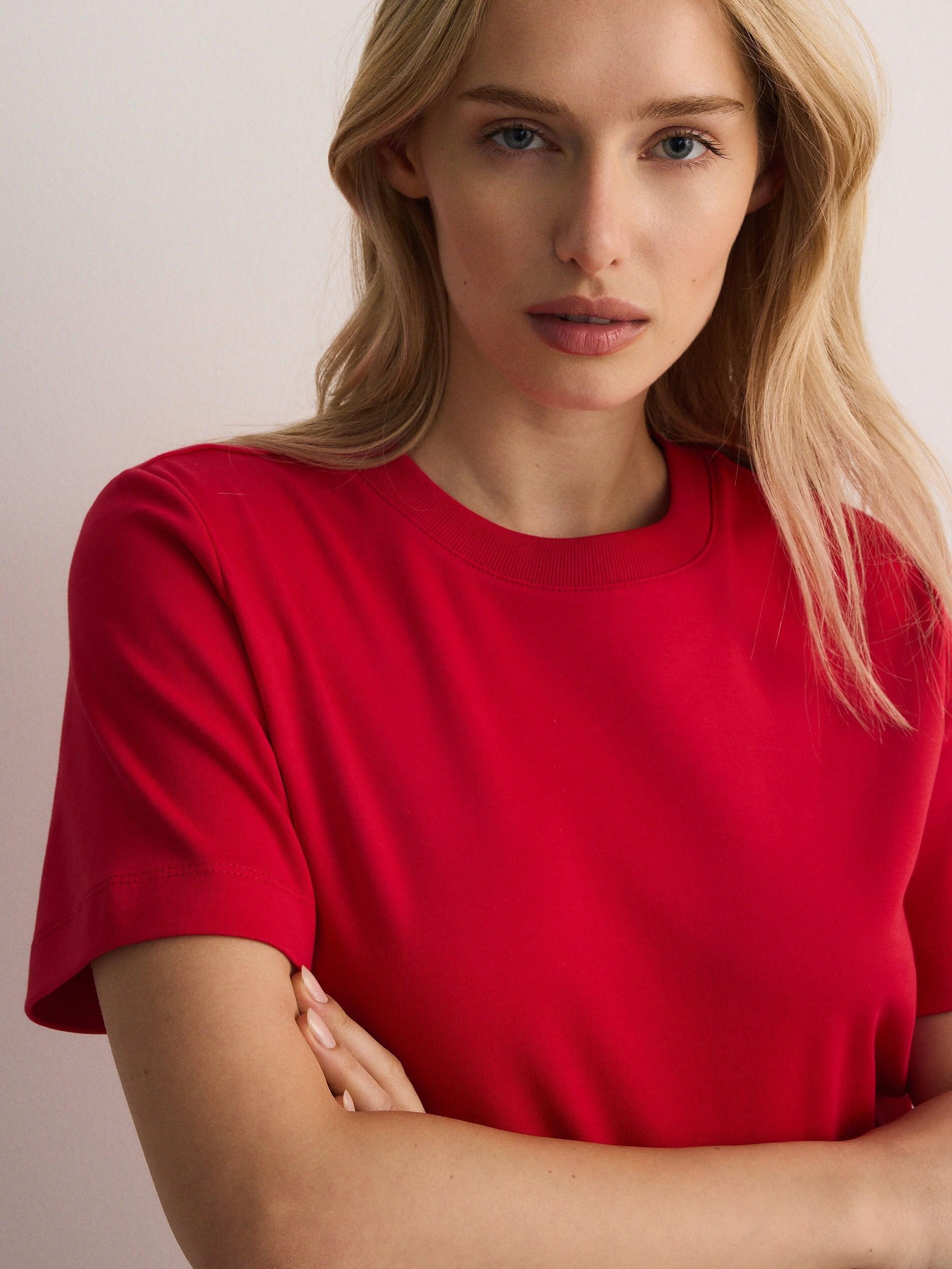 Red Mercerised T-Shirt, , large image number 3