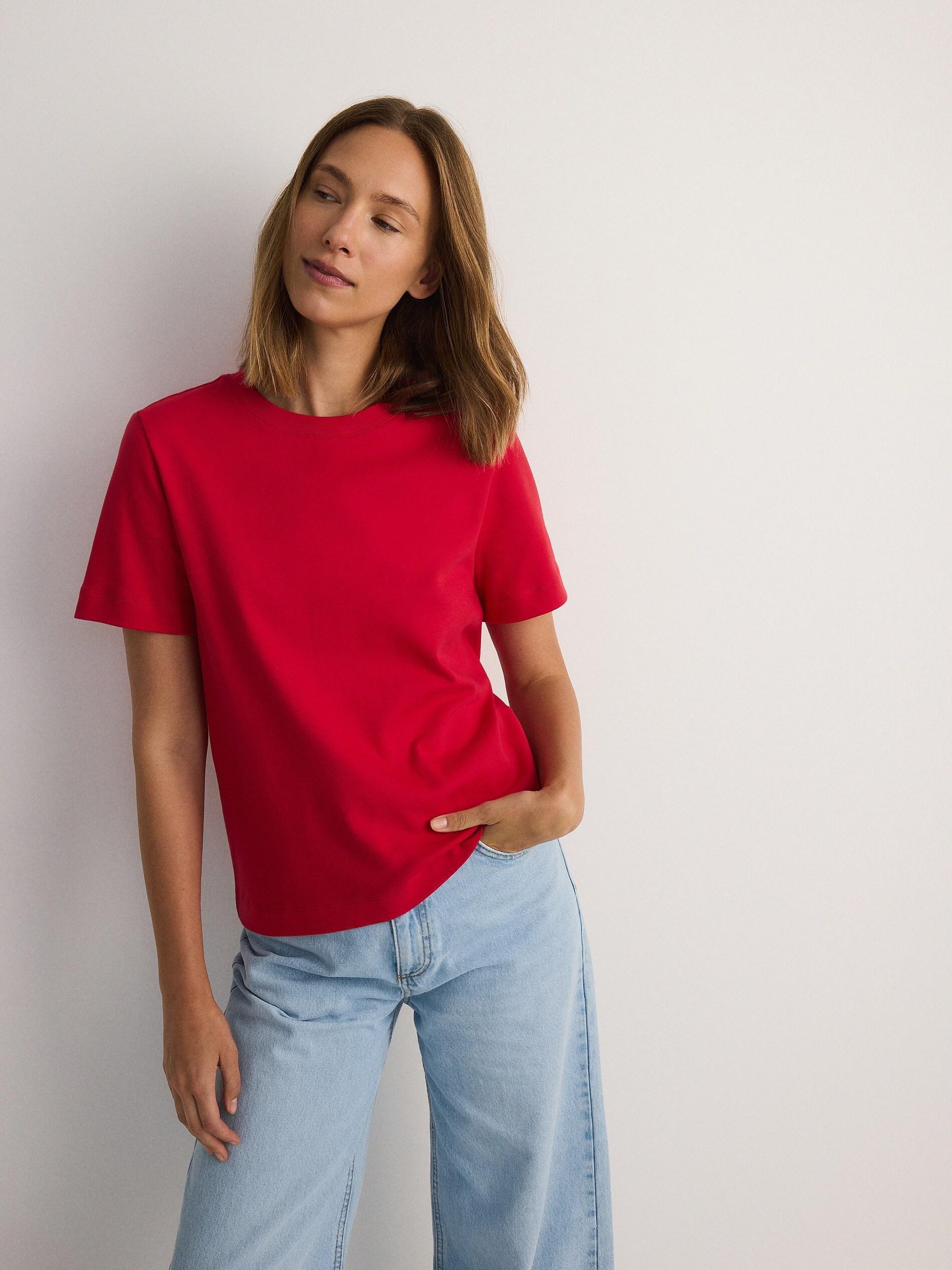 Red Mercerised T-Shirt, Red, large image number 3