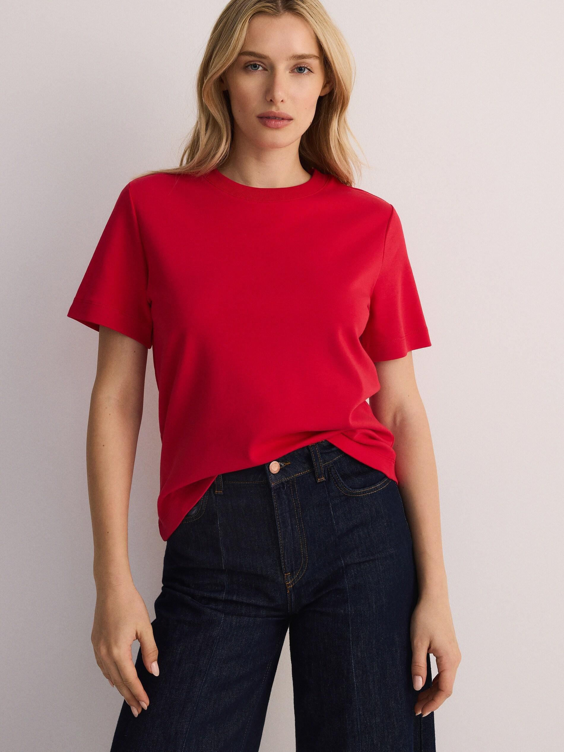 Red Mercerised T-Shirt, , large image number 4