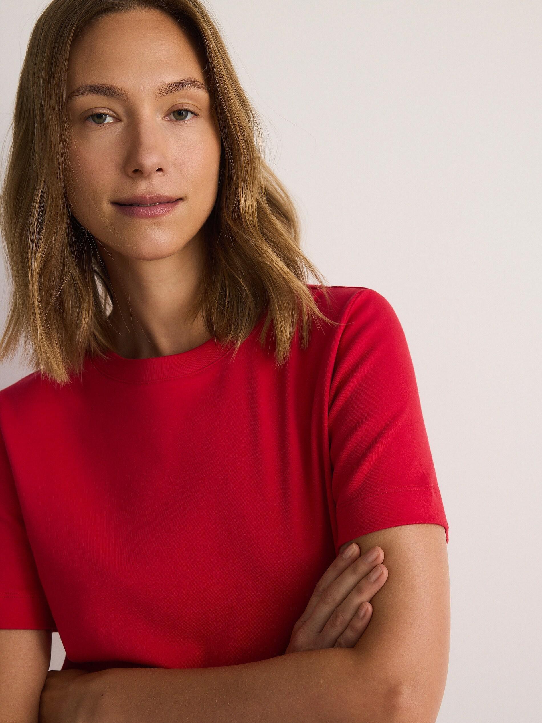 Red Mercerised T-Shirt, Red, large image number 7