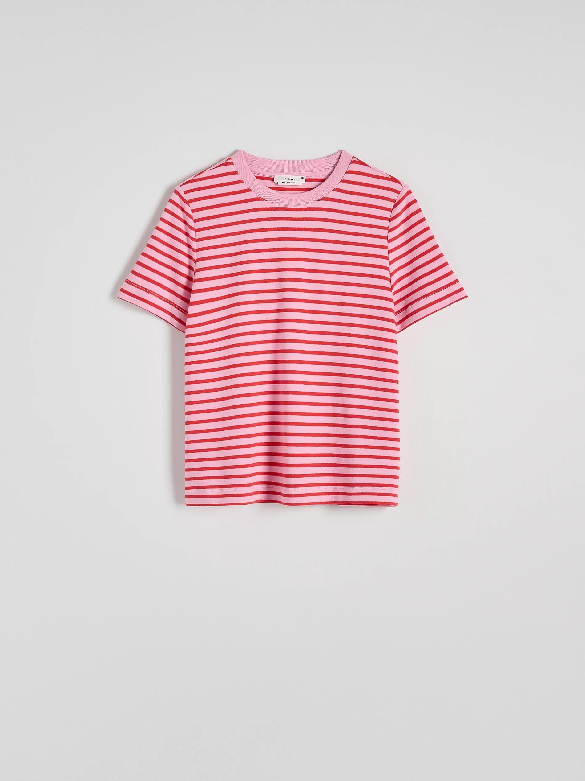 Pink Mercerised Organic Cotton Regular Fit T-Shirt, , large image number 2